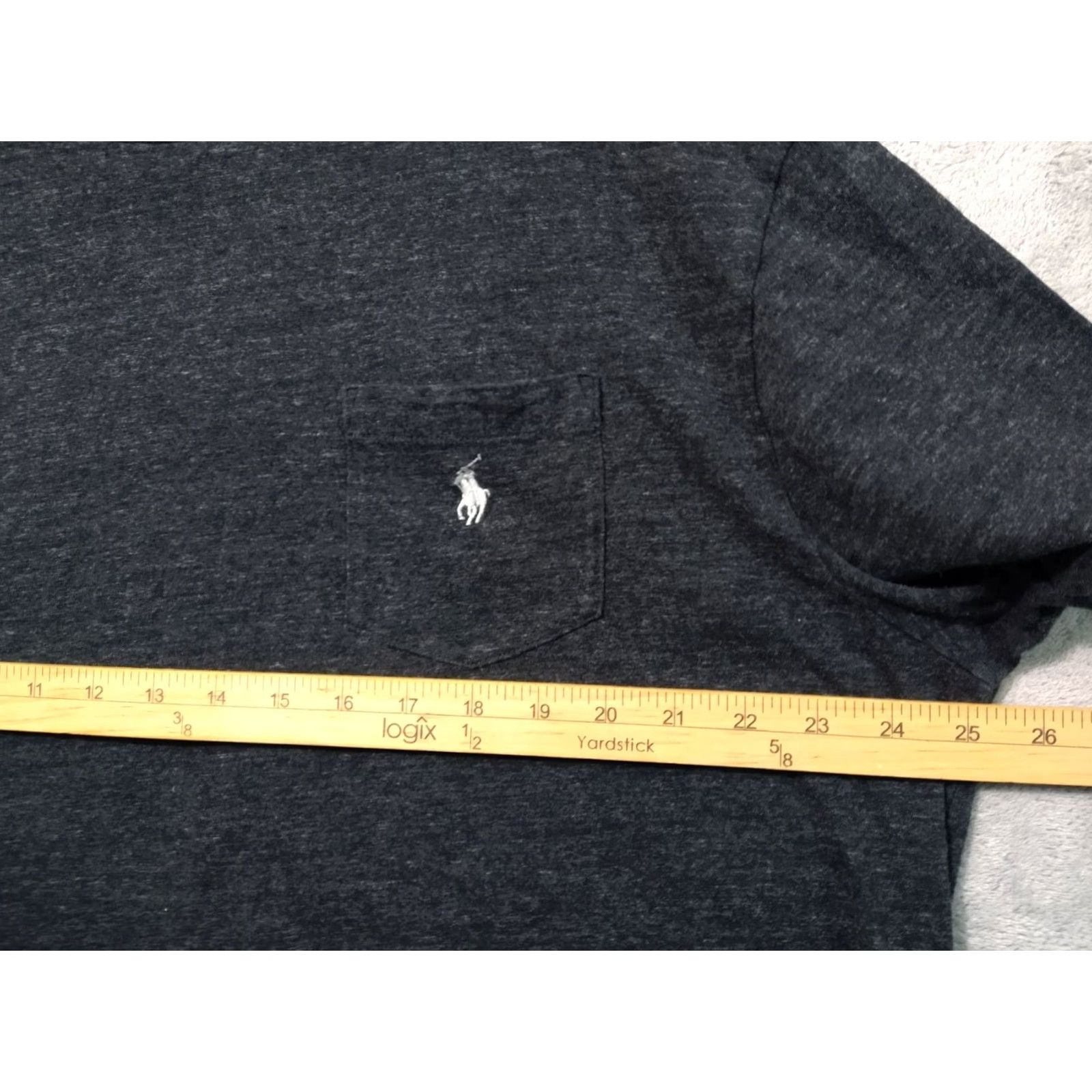 Polo Ralph Lauren Polo Ralph Lauren Shirt Mens XL Gray Classic Fit Short Sleeve Crew Neck Cotton Size US XL / EU 56 / 4 - 4 Thumbnail
