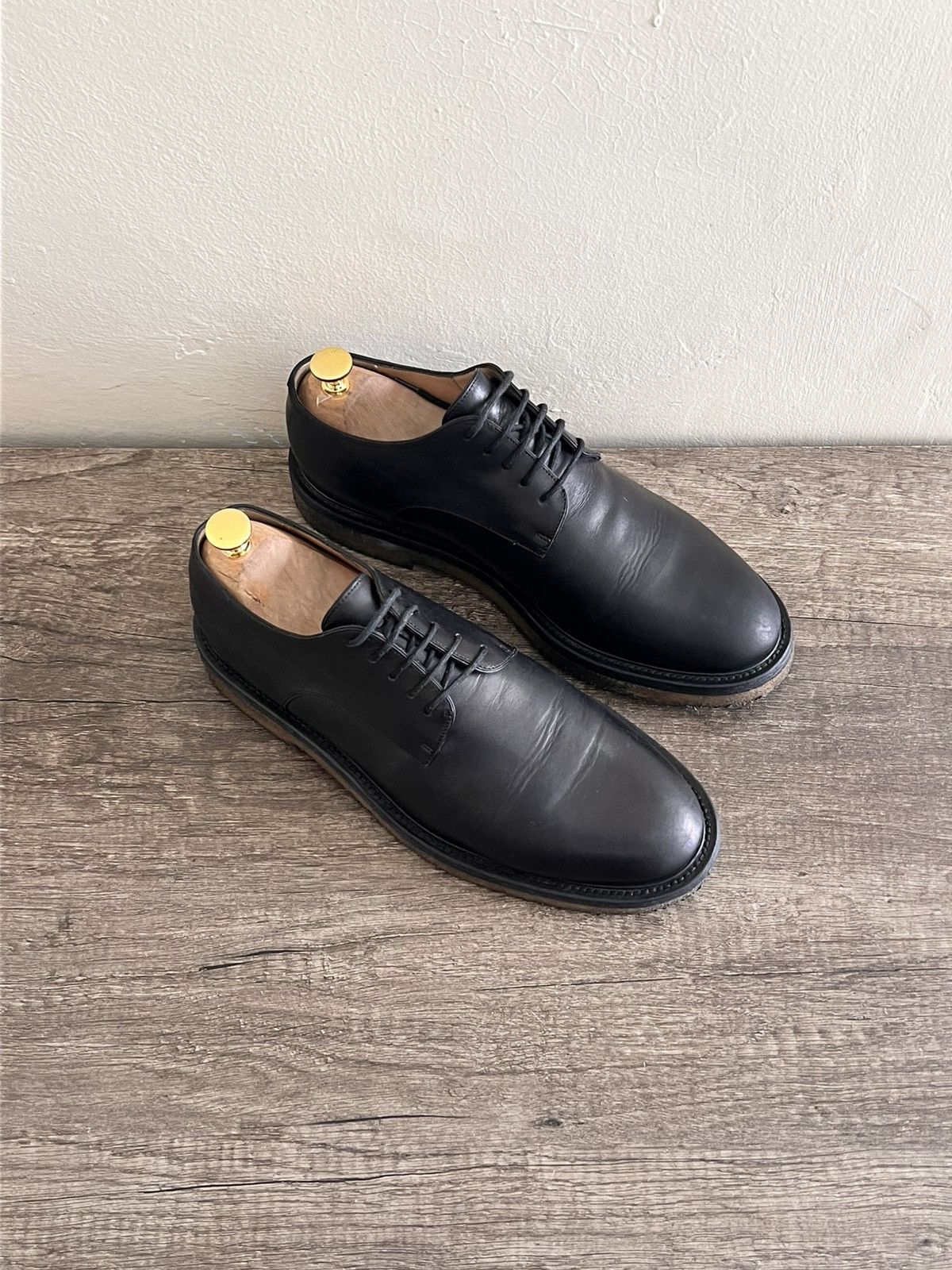 Dries Van Noten Dries Van Noten Leather CrepeSole Derbies Size US 8 / EU 41 - 8 Thumbnail