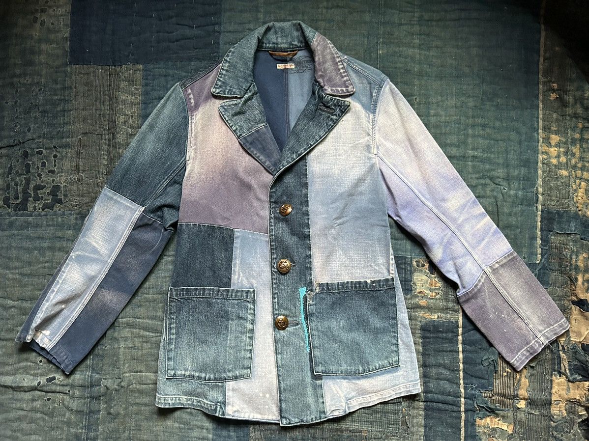 Kapital Kapital Boro Damaged Patchwork Repaired Denim Jacket Size US M / EU 48-50 / 2 - 1 Thumbnail