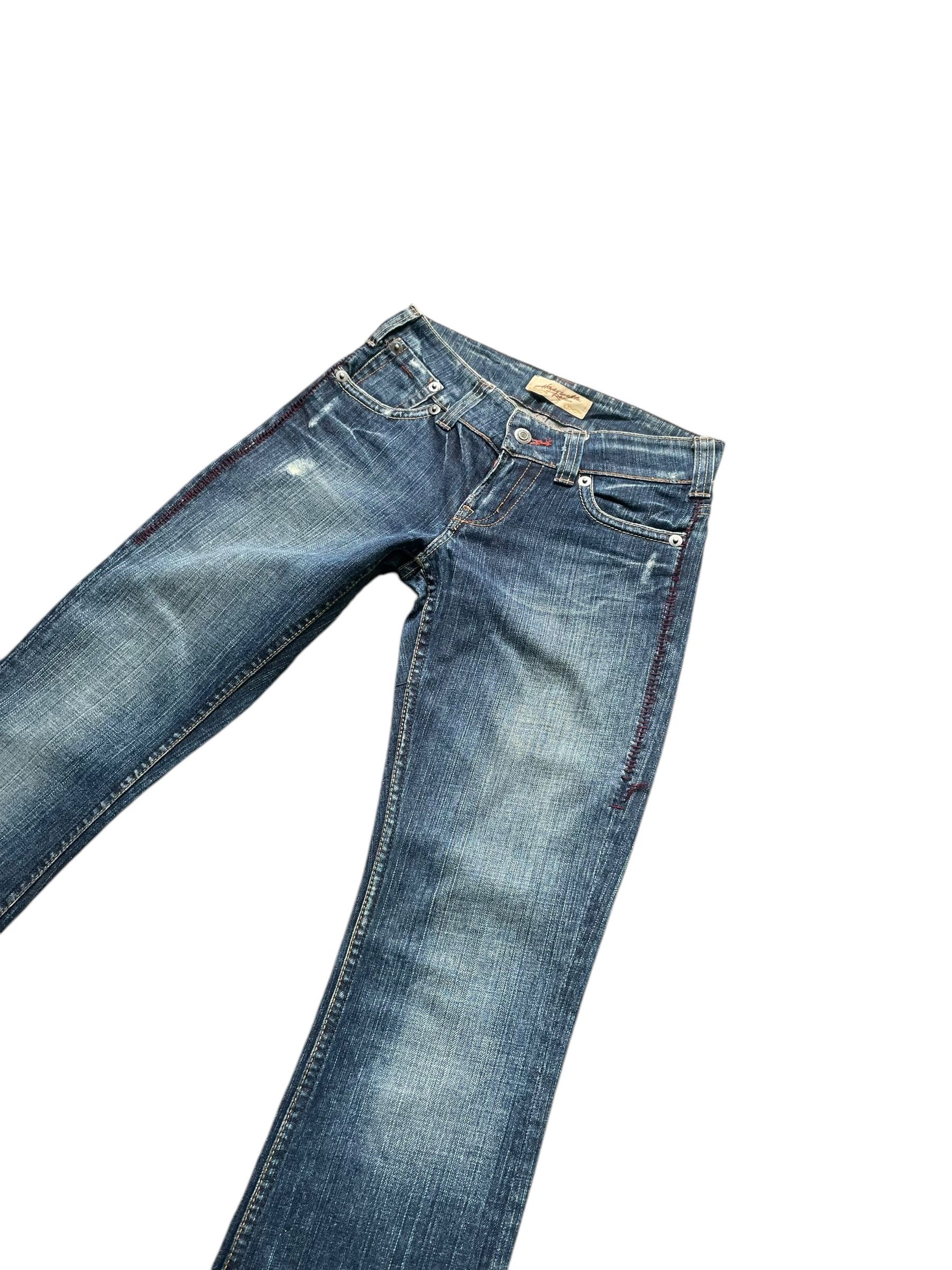 Japanese Brand Flare Honey Suckle Rose Distresed Denim Size 28" / US 6 / IT 42 - 3 Thumbnail