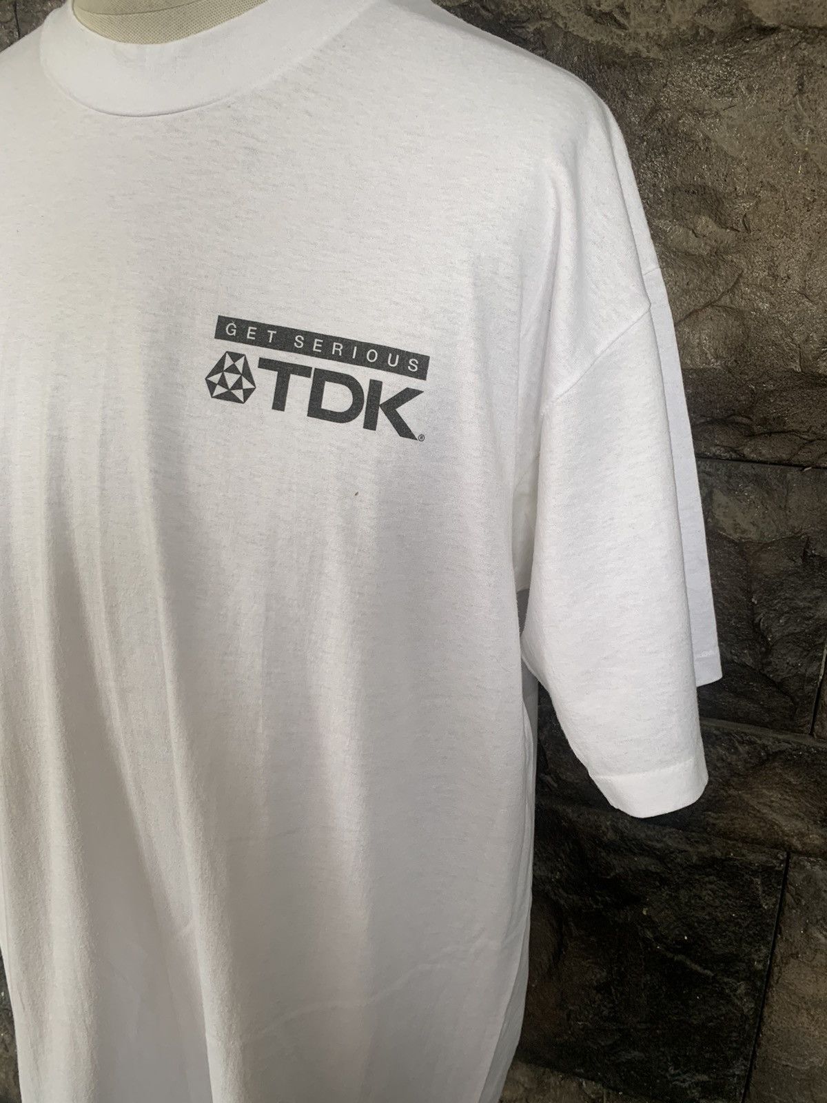 Vintage Vintage 90s TDK DS-X High Output Audio Cassettes Promo Tees Size US XL / EU 56 / 4 - 4 Thumbnail