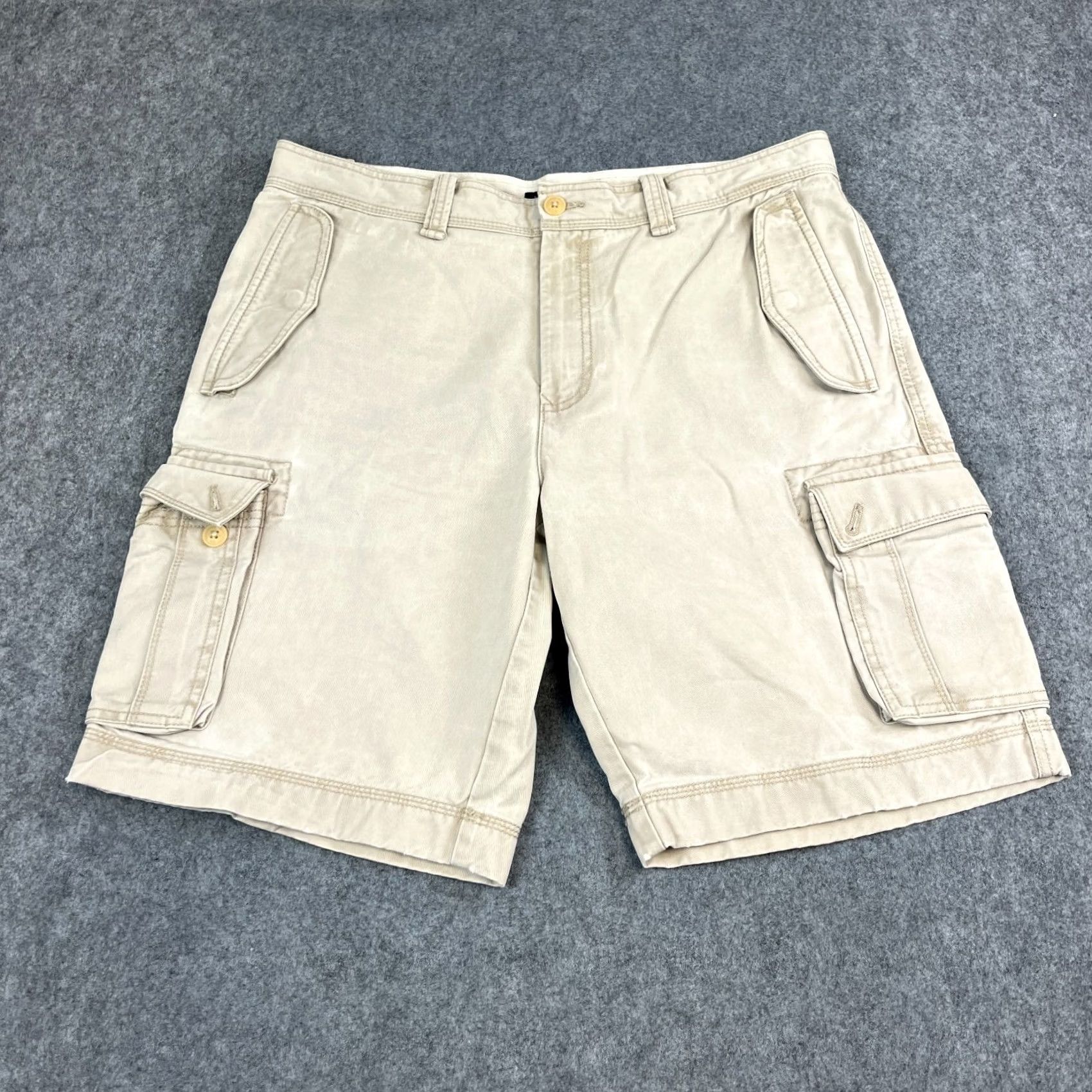 Tommy Hilfiger Tommy Hilfiger Mens Cargo Shorts W35 W36 Beige Combat Utility Japanese Style Shirt (Note: cannot add new info) Size US 35 - 2 Thumbnail