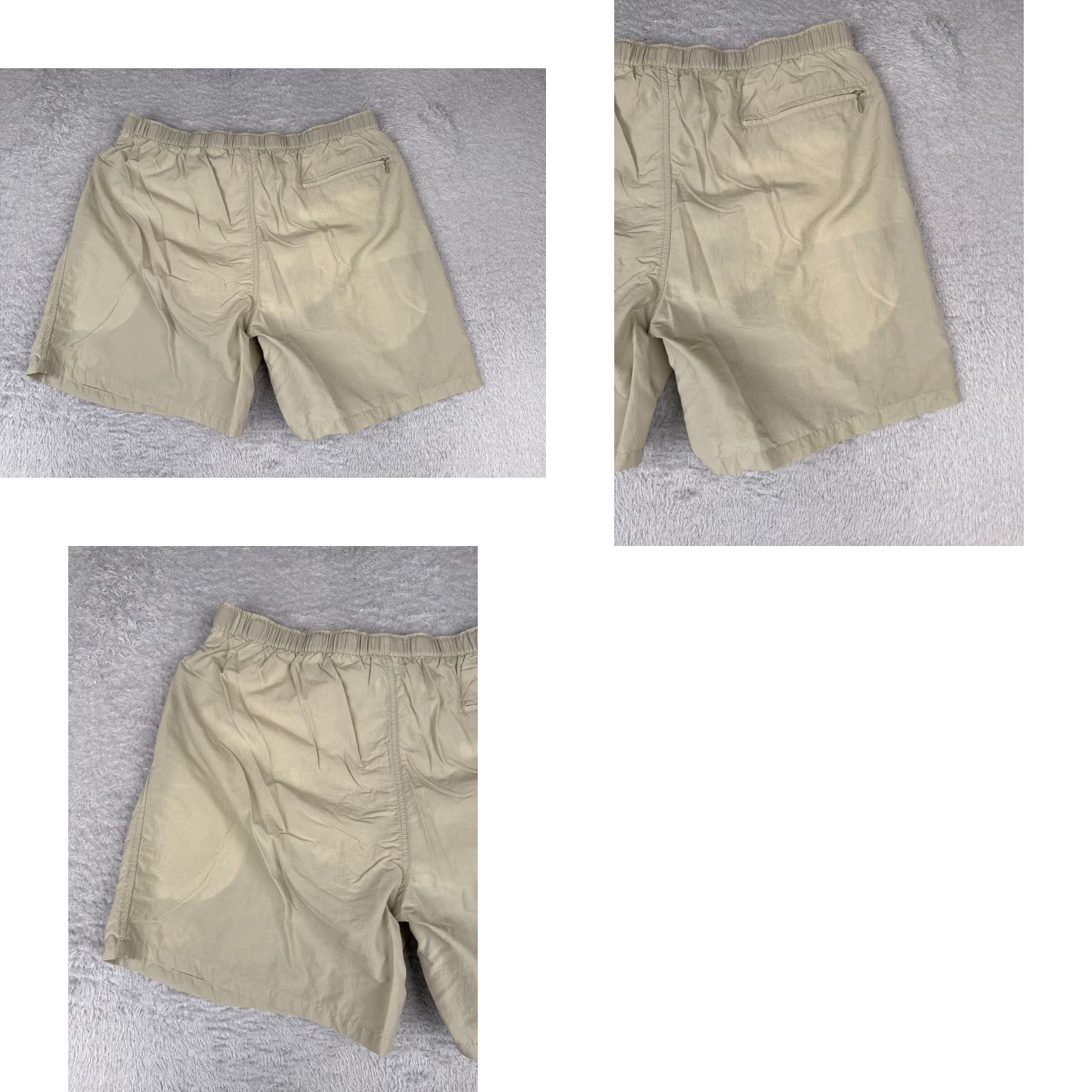 Vintage Columbia Shorts Men L beige Belted Lined Cargo Nylon 36x7 Outdoor Shell 90s? Size US 33 - 9 Thumbnail