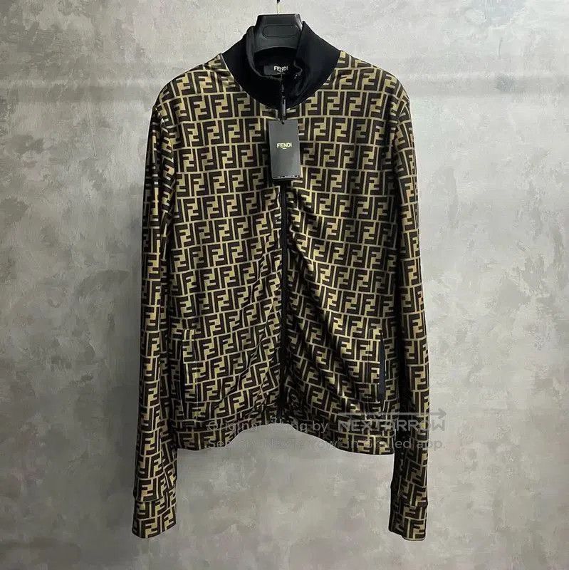 Fendi Fendi Brown Cotton Men's Jacket XL . Size US XL / EU 56 / 4 - 1 Thumbnail