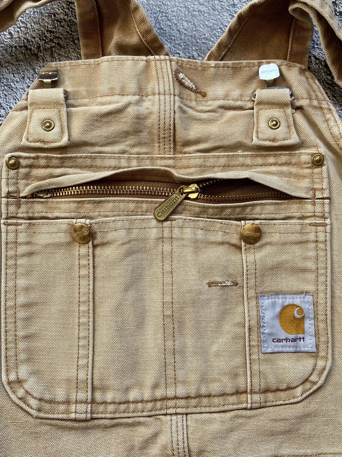 Carhartt × Vintage Vintage 80s Carhartt Archival Faded Distressed Overall Size US 40 / EU 56 - 7 Thumbnail