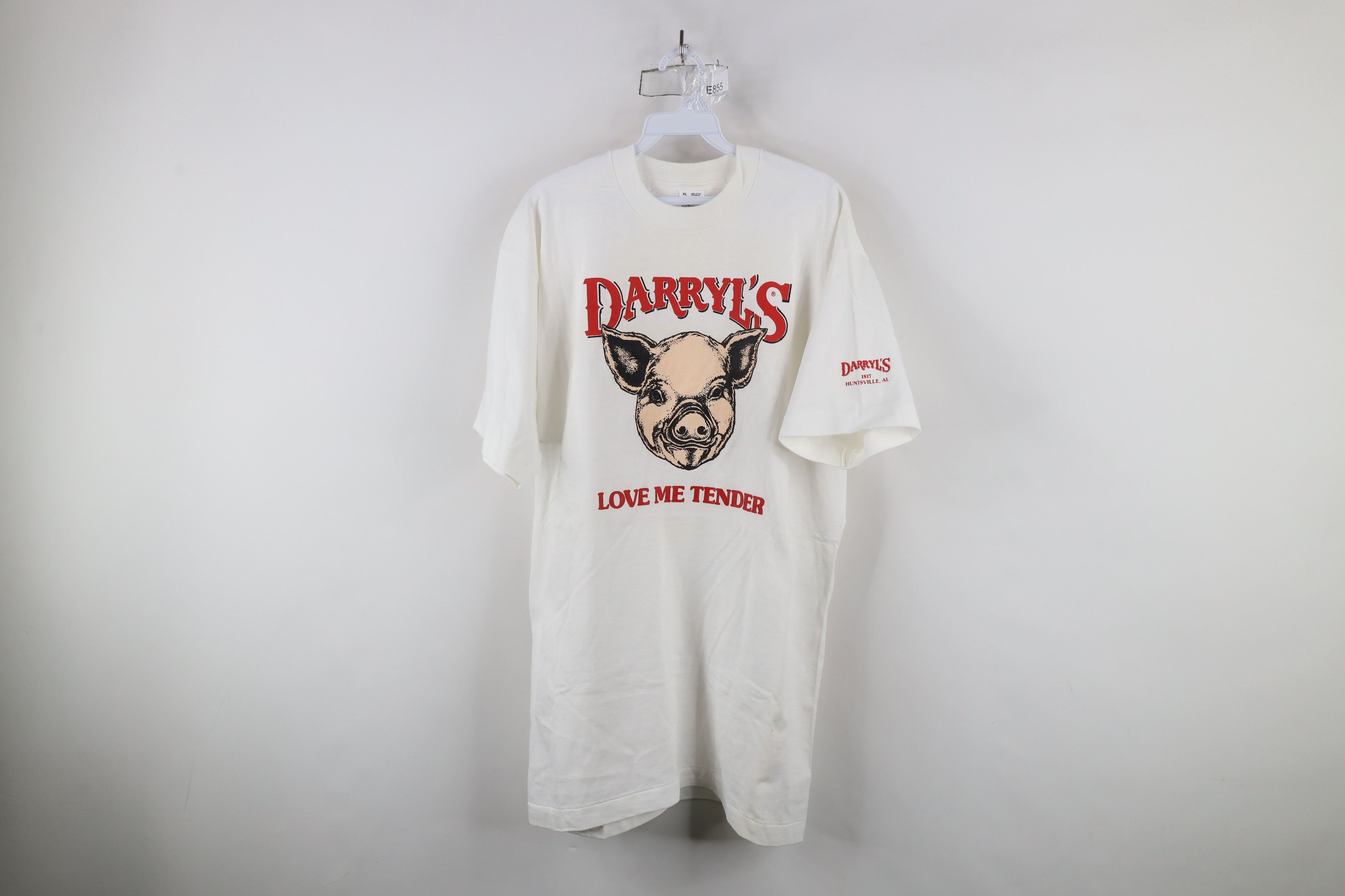 Vintage Vintage 90s Love Me Tender Pig Restaurant T-Shirt USA Size US XL / EU 56 / 4 - 1 Thumbnail