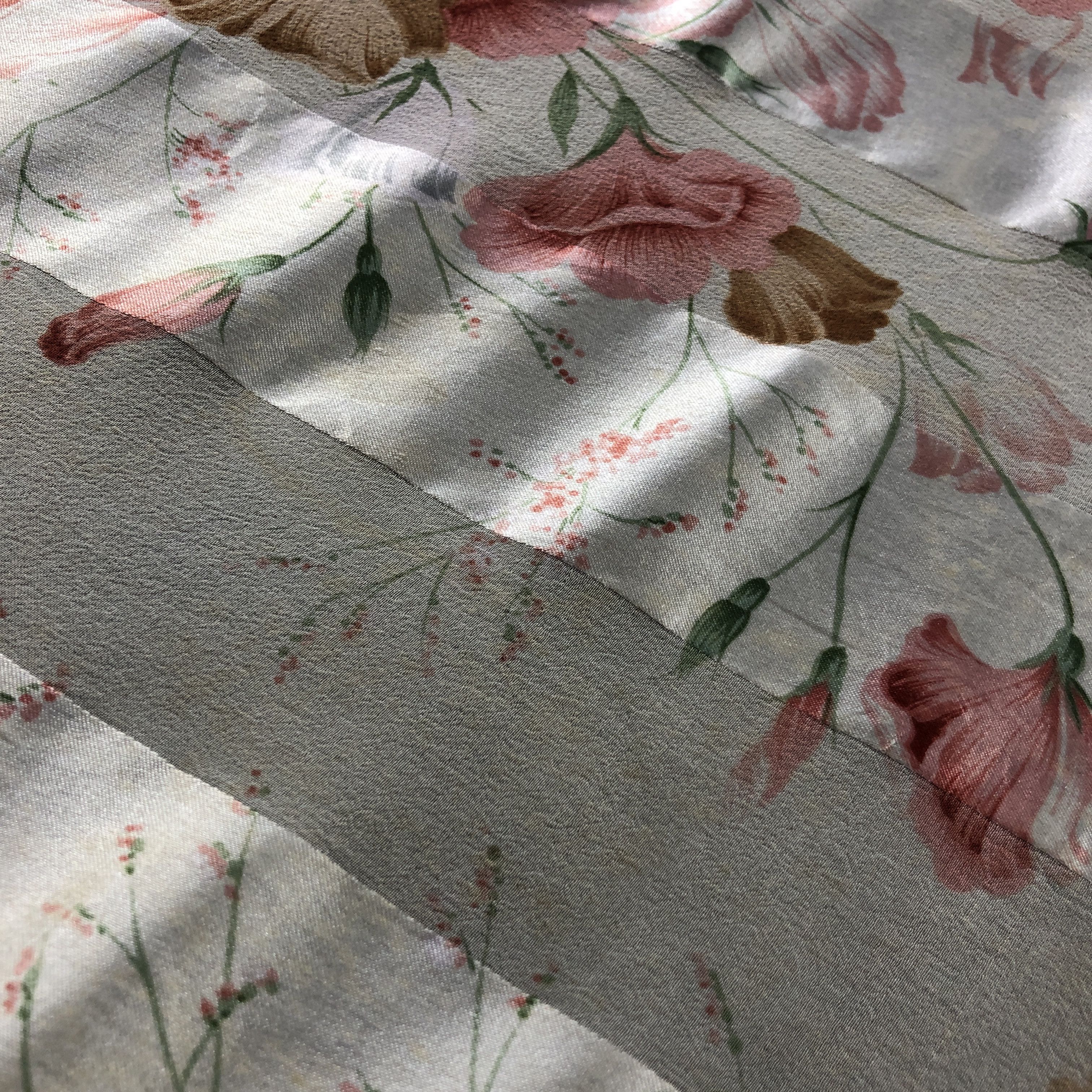 Vintage Jun Ashida Floral Silk Scarf M1327 Size ONE SIZE - 14 Thumbnail