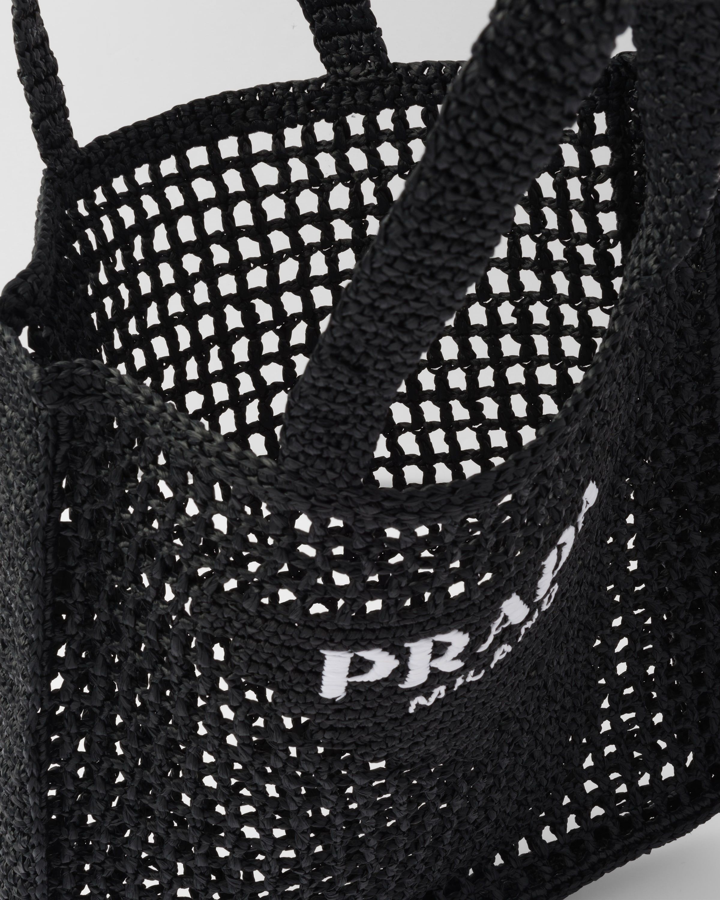 Prada o1bcso1str1025 Size: OS / Crochet Tote Bag in Black Size ONE SIZE - 5 Thumbnail