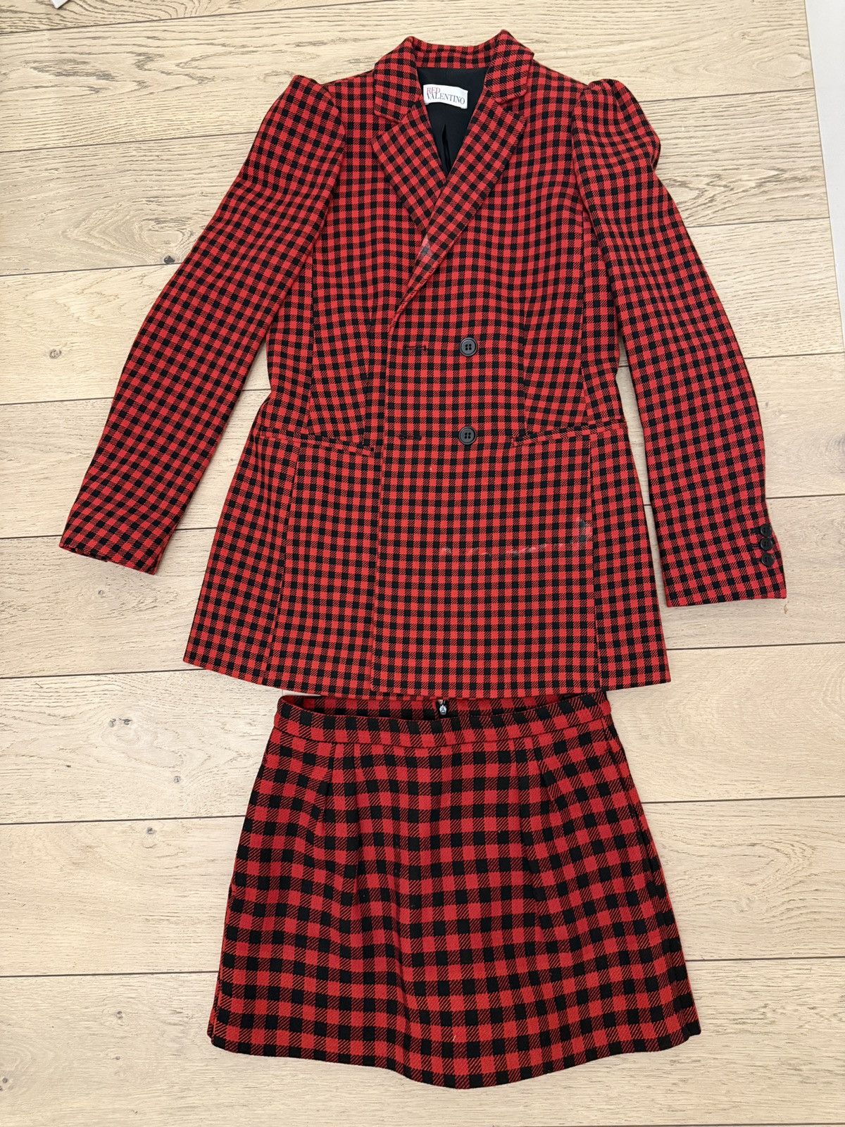 RED Valentino RED Valentino Gingham Blazer & Shorts Set Size M / US 6-8 / IT 42-44 - 1 Thumbnail