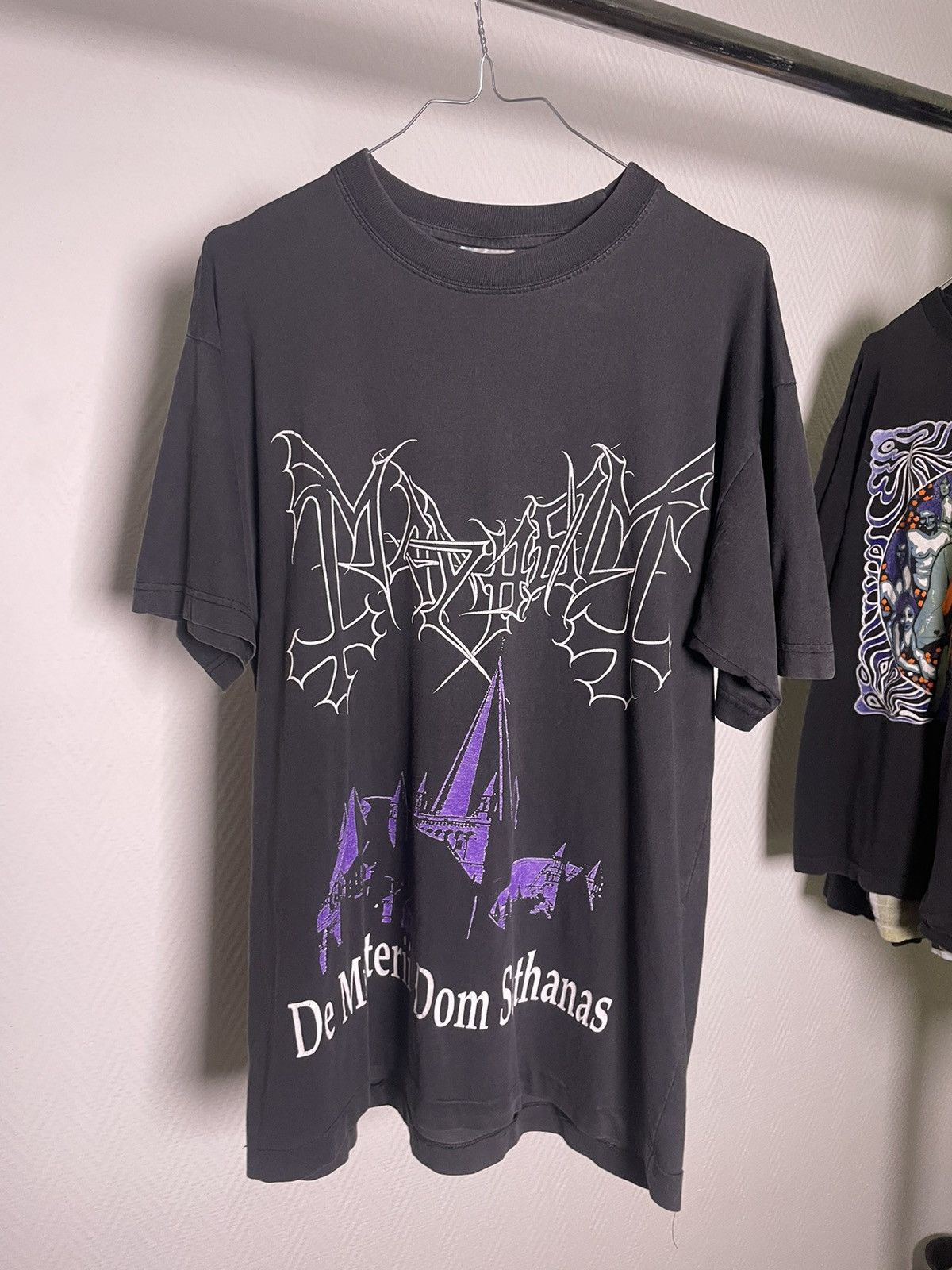 Band Tees × Vintage 1990s Mayhem De Mysteriis Dom Sathanas Tee Size US XL / EU 56 / 4 - 1 Thumbnail
