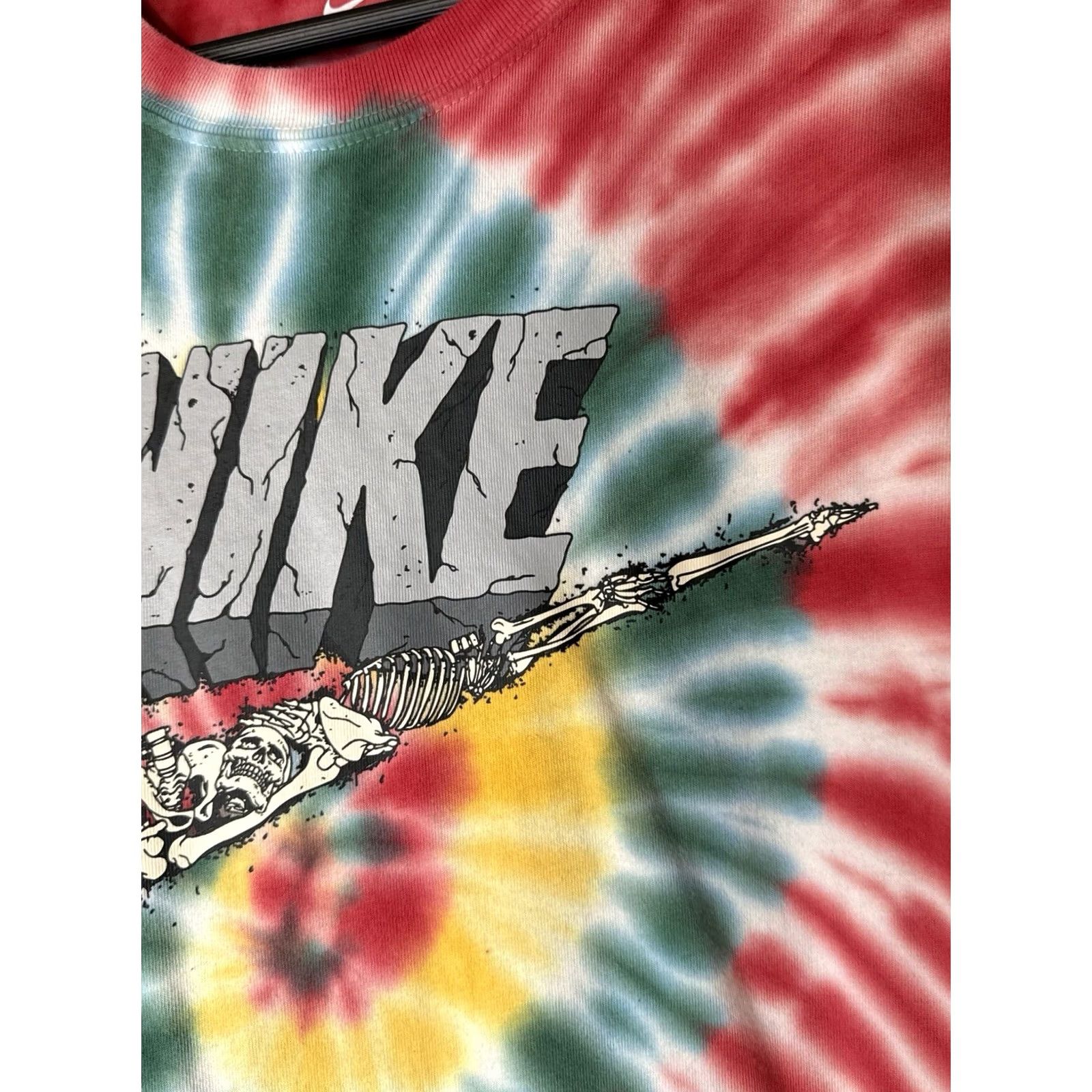 Nike Nike Tie Dye Graphic T Shirt Skeleton Swoosh Streetwear L Expedition Series Multicolor Size US L / EU 52-54 / 3 - 3 Thumbnail