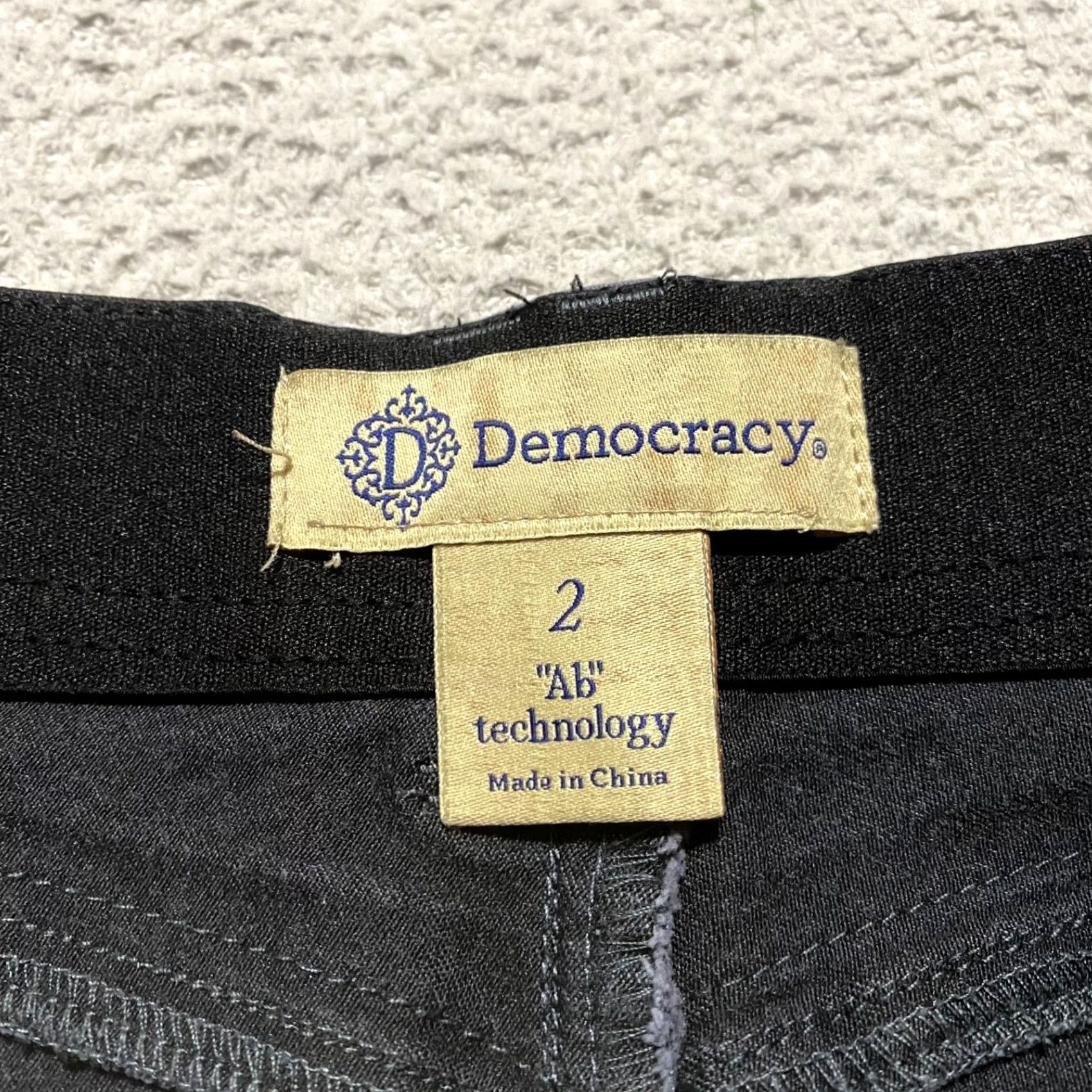 Vintage Democracy Jeans Womens Gray Skinny Regular 28in Medium Wash Denim Stretch 5-Pocket Design Jeans Women Boys Girls Mens Size 26" / US 2 / IT 38 - 3 Thumbnail