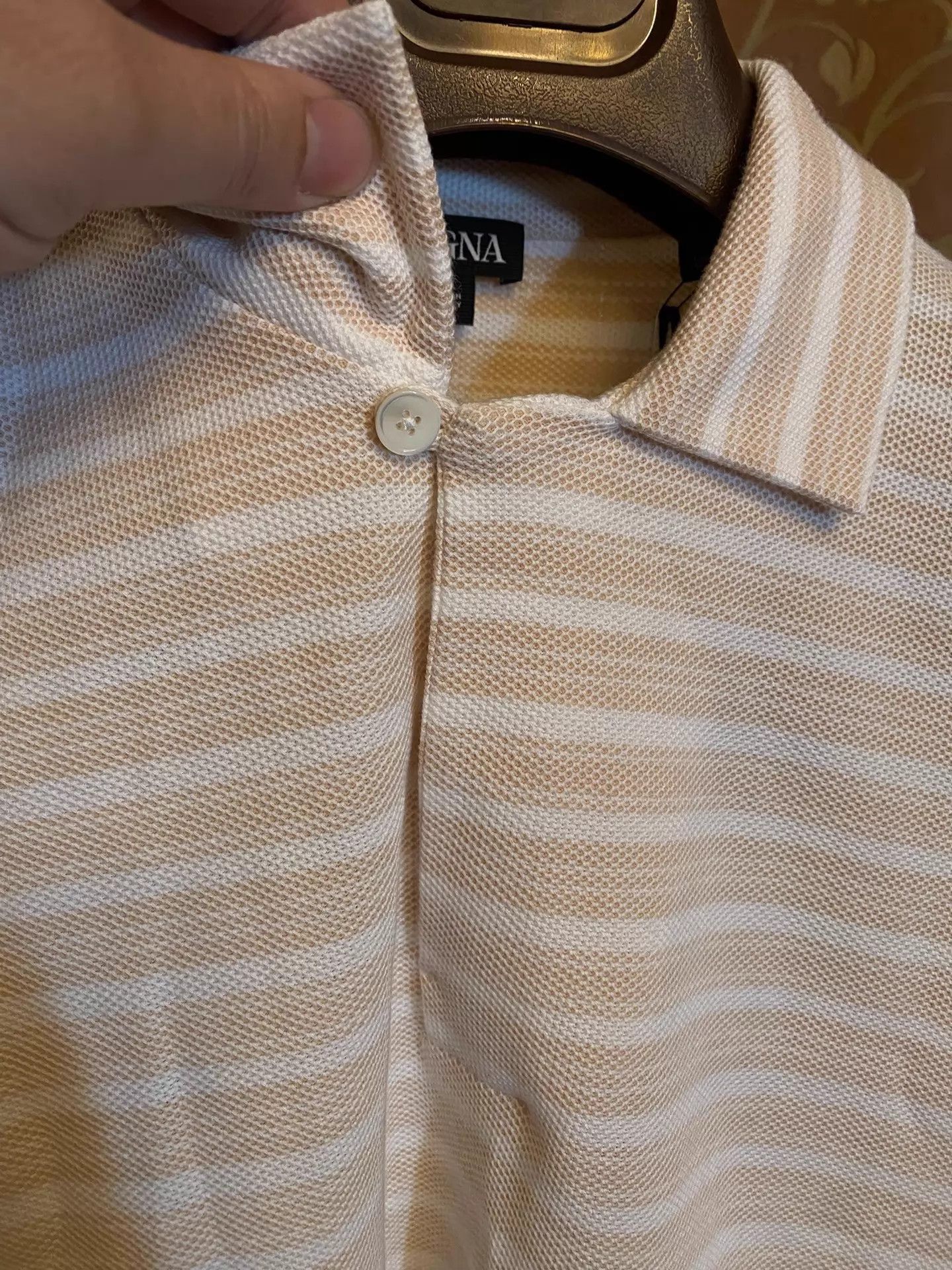Ermenegildo Zegna ZEGNA New Logo Seagull Collar 1B SS Polo NWT Sz 48 Size US M / EU 48-50 / 2 - 3 Thumbnail