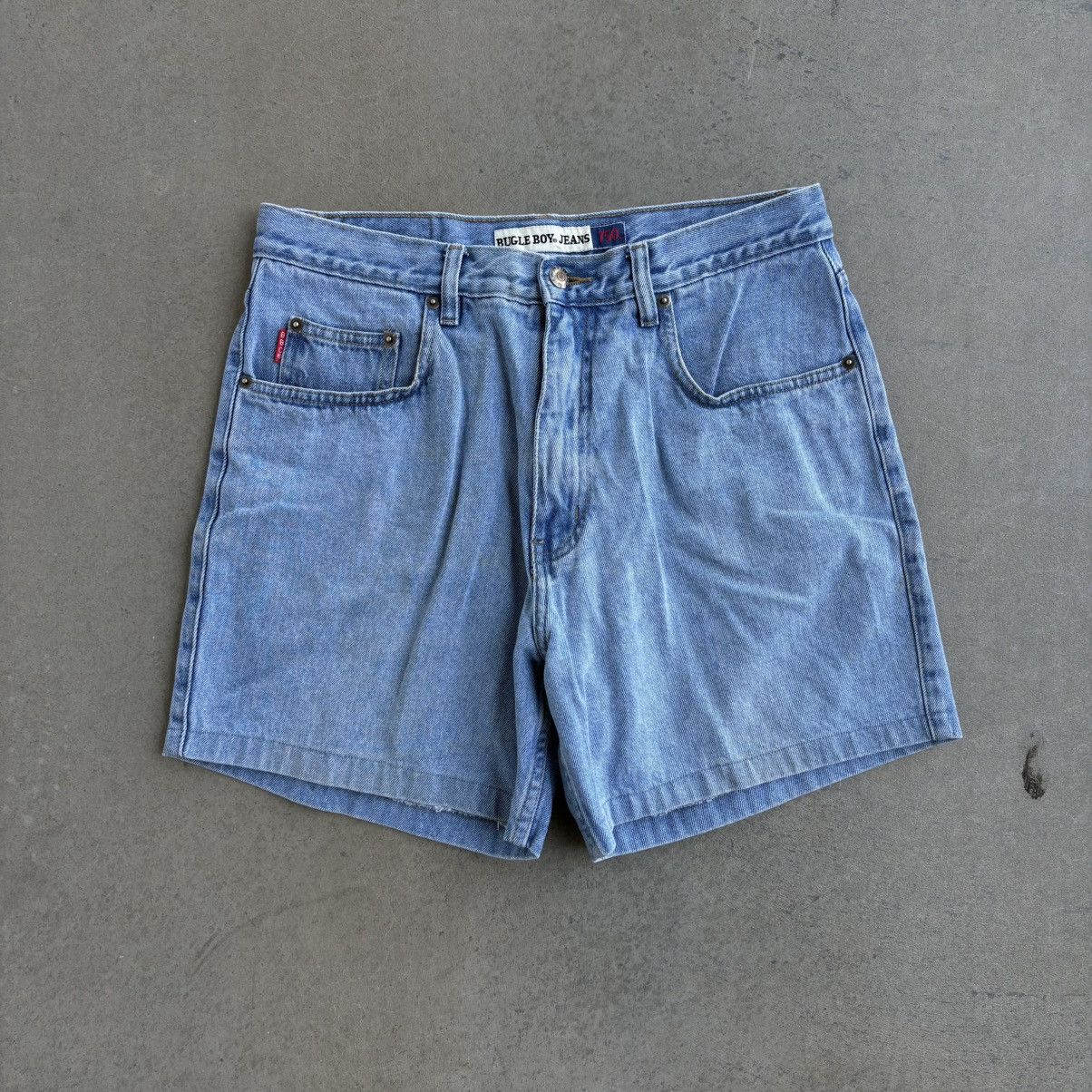 Bugle Boy Vintage 90's Bugle Boy Light Blue Denim Jean Shorts Jorts 33 Size US 33 - 2 Thumbnail