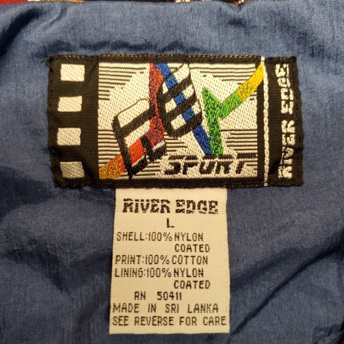 Vintage VINTAGE Windbreaker Jacket Womens L Blue 80s 90s Diamond Patchwork Print Retro Size L / US 10 / IT 46 - 5 Thumbnail