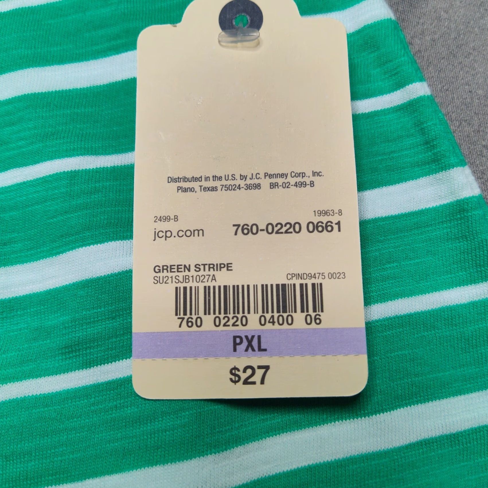 Vintage VINTAGE St. Johns Bay Women Blouse Petite XL PXL Green Stripe Open Shoulder Top NEW Size XL / US 12-14 / IT 48-50 - 4 Thumbnail