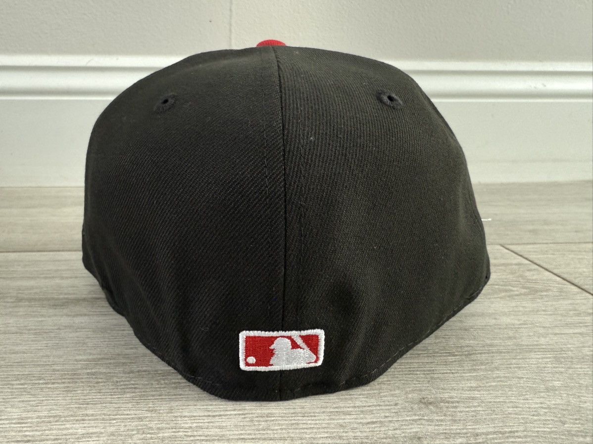 Hat Club × MLB × New Era LA Los Angeles Dodgers New Era Black White Red Fitted 7 3/8 Size ONE SIZE - 3 Thumbnail