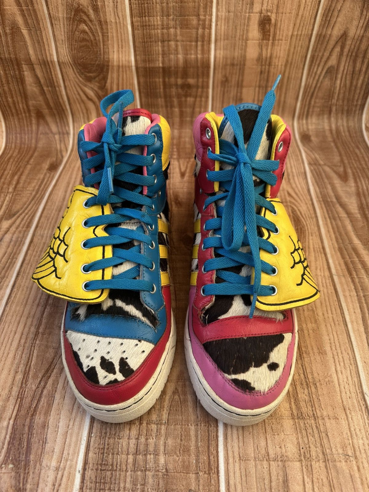 Adidas × Jeremy Scott Adidas Jeremy Scott 2NE1 Wings Avant Garde High Sneakers Size US 8.5 / EU 41-42 - 3 Thumbnail