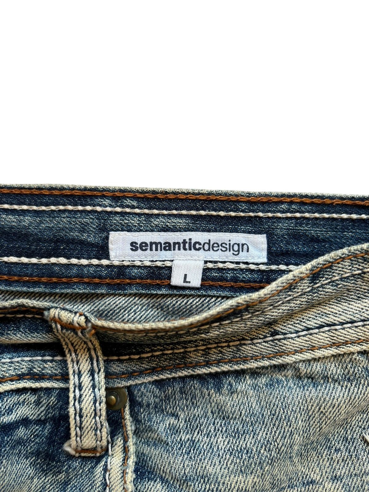 semanticdesign Vintage Semantic Design Flame Style Spiral Leg Flare Jeans Size US 32 / EU 48 - 10 Thumbnail