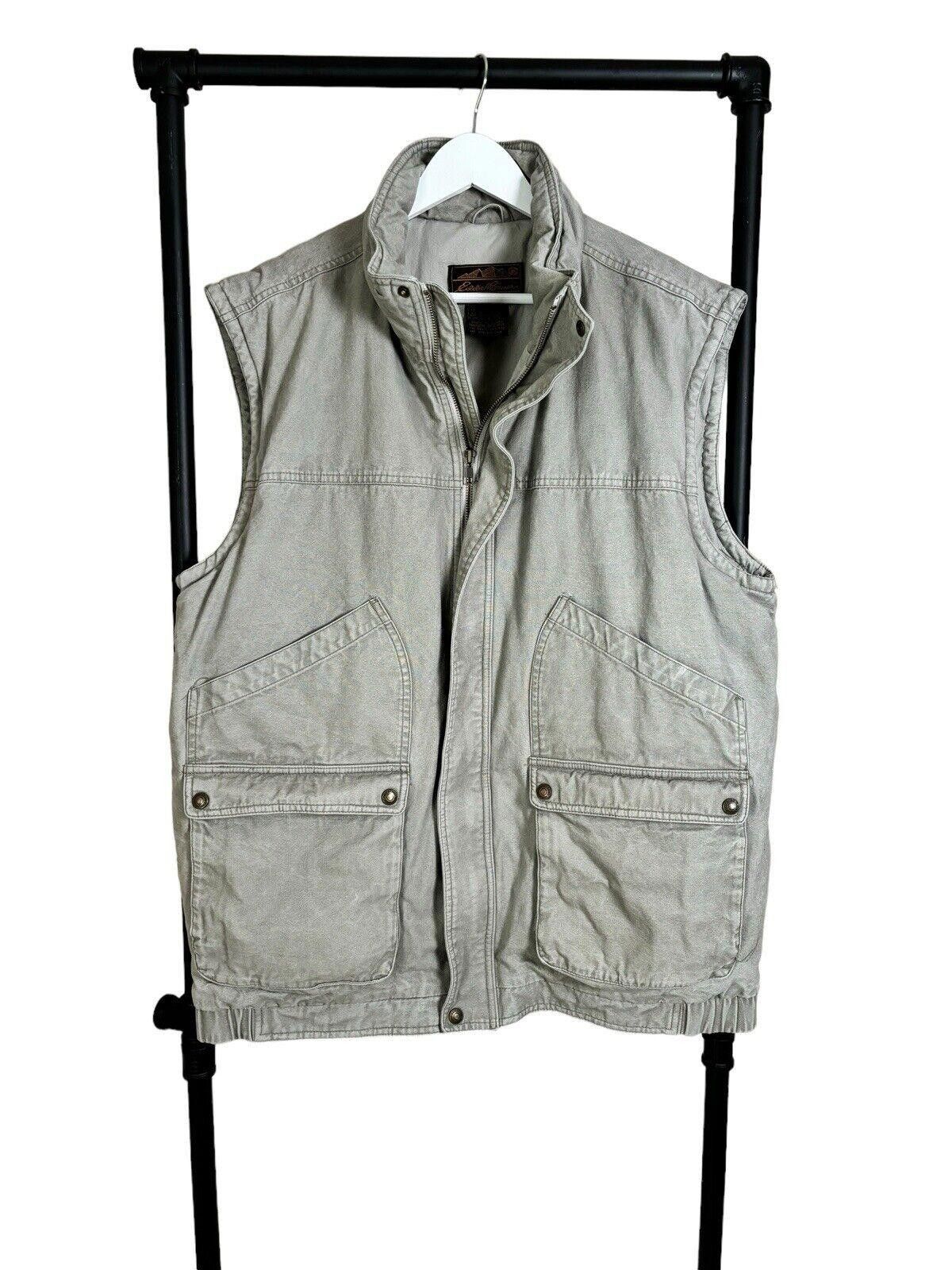 Eddie Bauer × Vintage Vintage 90s Eddie Bauer Goose Down Cotton Vest Men’s Large Size US L / EU 52-54 / 3 - 1 Thumbnail