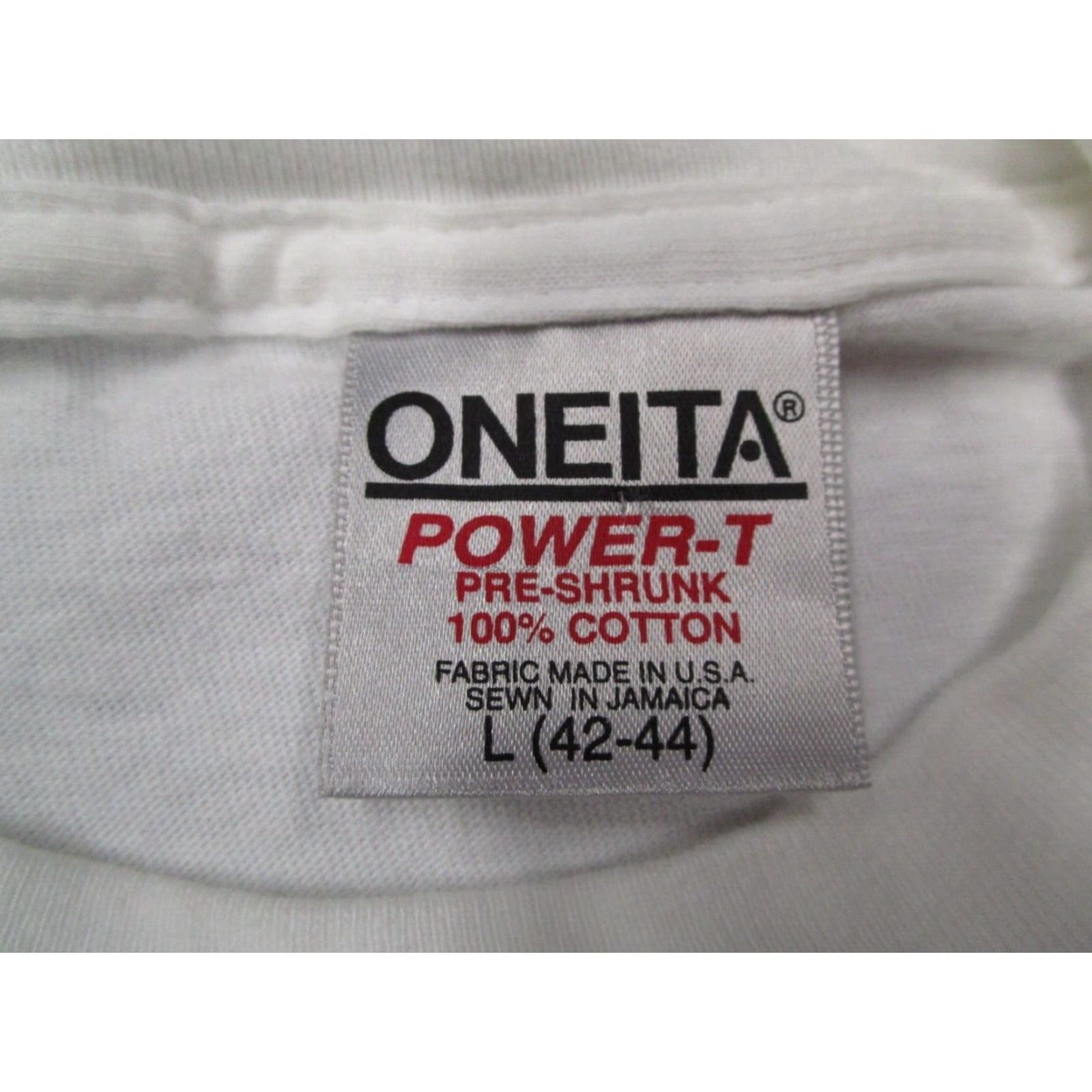 Vintage VINTAGE Oneita Longboat Key Men's White Short Sleeve Crew Neck Tee - Large - 90s Beach Fish Graphic Print Shirt Size US L / EU 52-54 / 3 - 4 Thumbnail