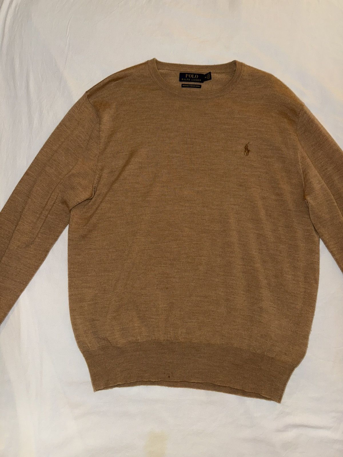 Polo Ralph Lauren Polo Ralph Lauren Camel Merino Wool Knit Sweater Medium Size US M / EU 48-50 / 2 - 1 Thumbnail
