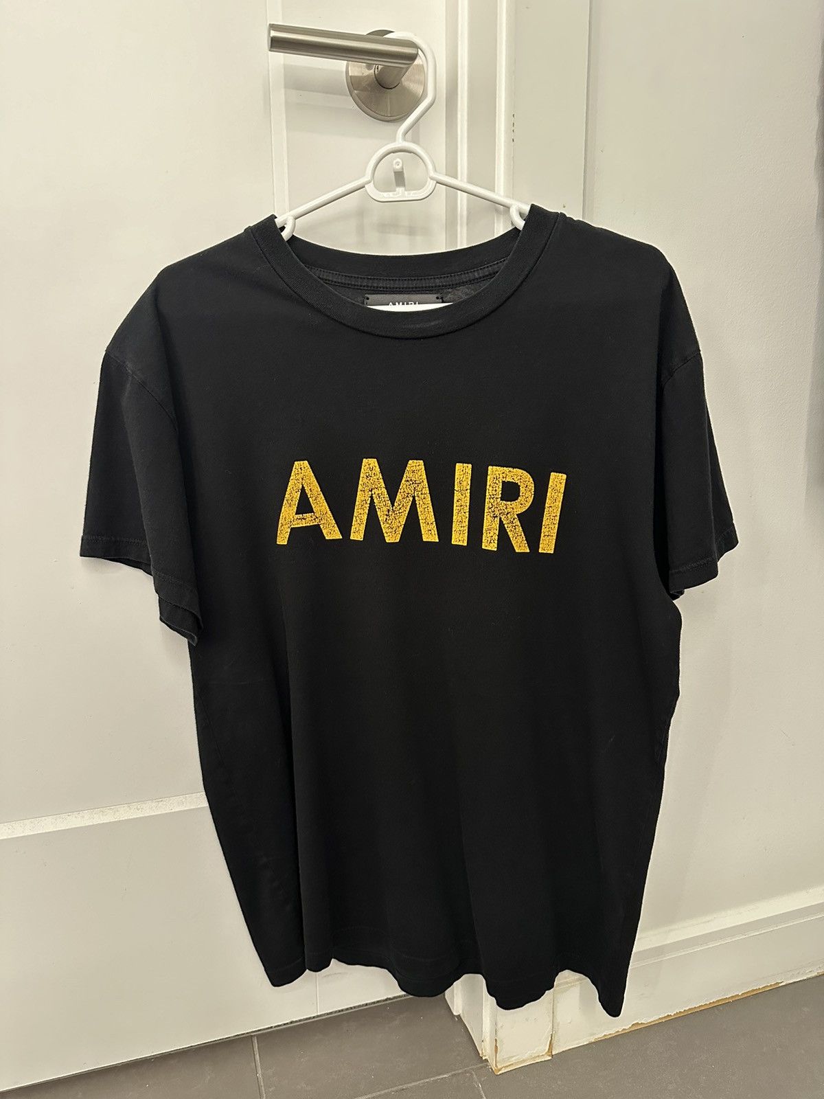 image of Amiri Logo Tshirt in Black, Men's (Size XS)