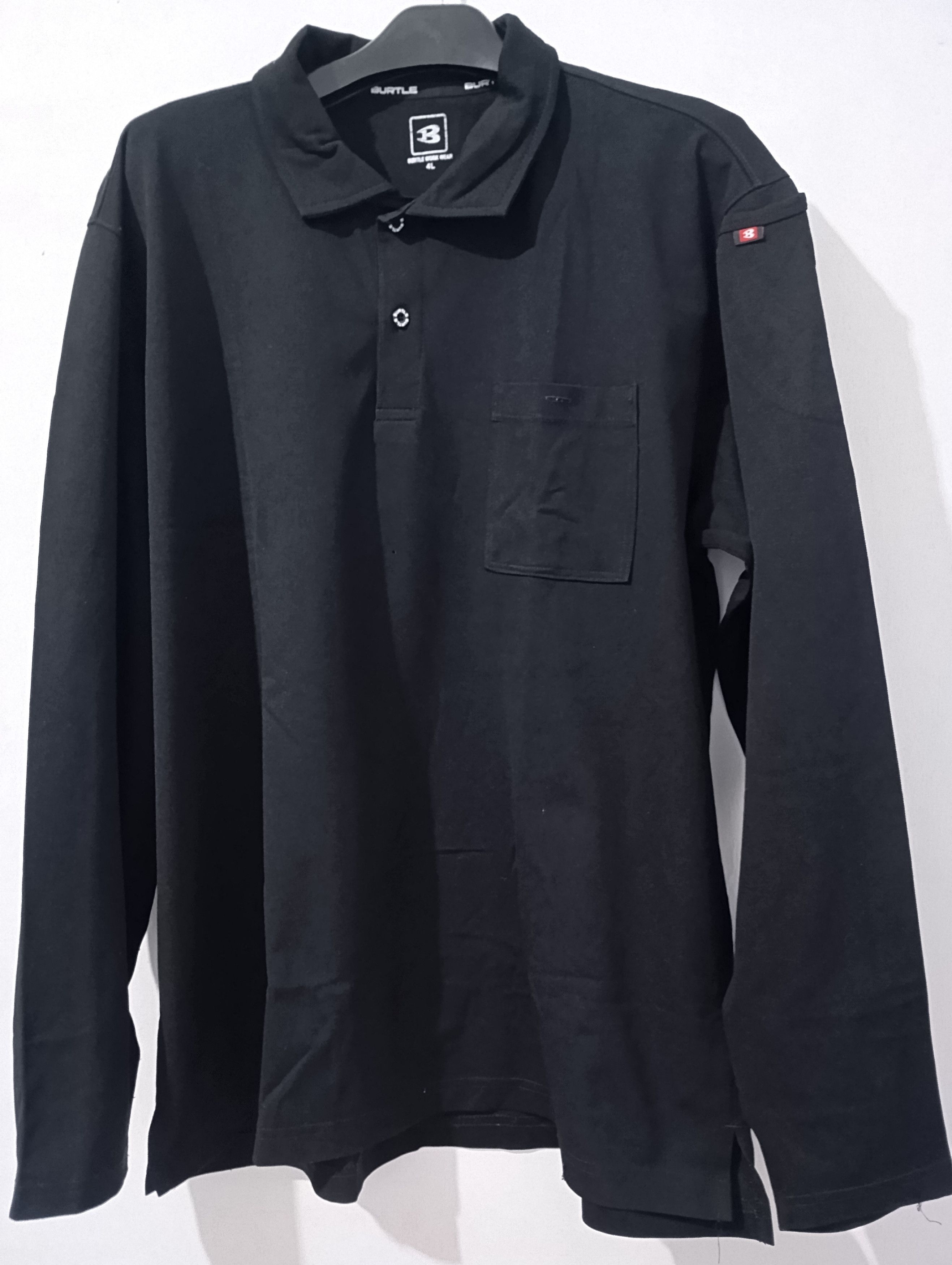 Japanese Brand Burtle Long Sleeve Polo Shirts Size US XXL / EU 58 / 5 - 1 Thumbnail