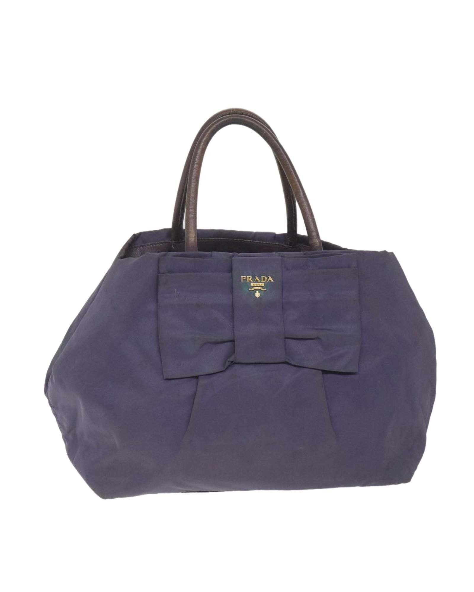 image of Prada Purple Nylon Hand Bag, Women's