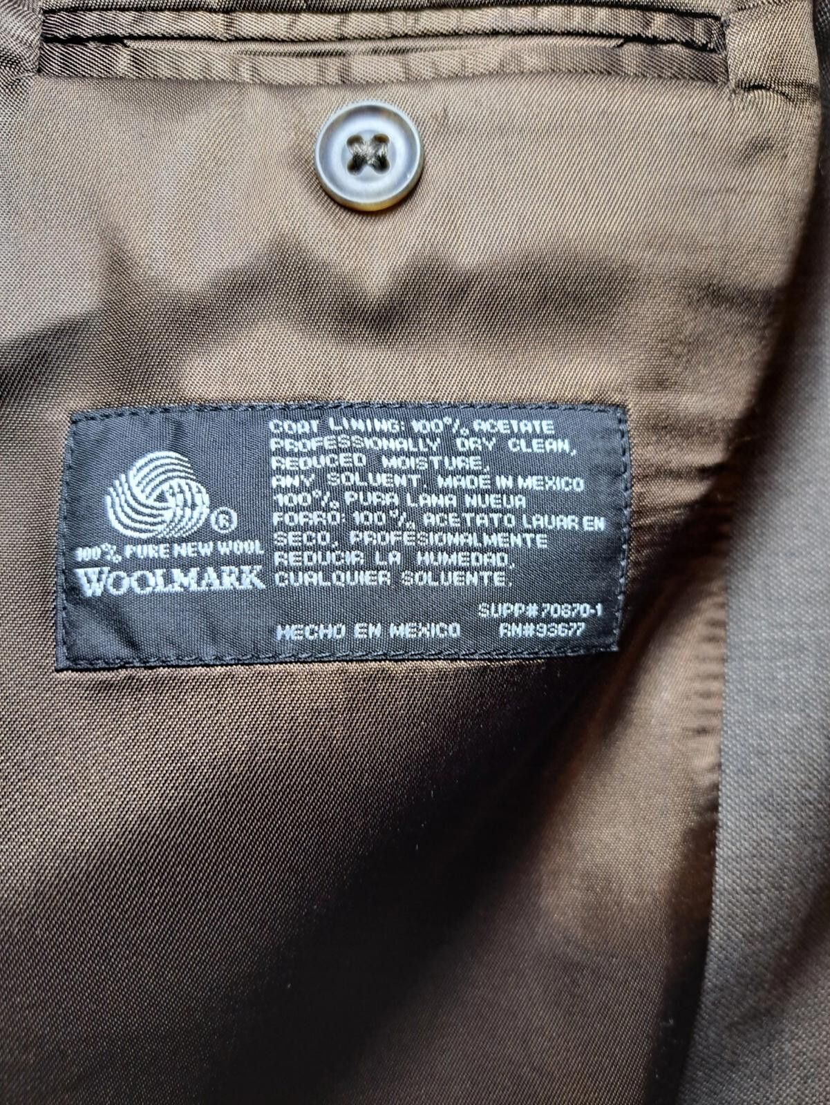 Stafford NEW Stafford Sport Coat Mens 38S Brown Super 100's Wool Size 38S - 8 Thumbnail