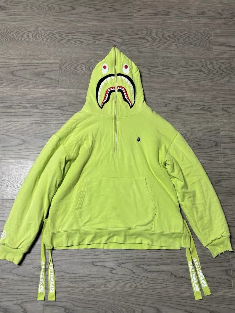 Bape A Bathing Ape Green Shark Hoodie Size XL Size US XL / EU 56 / 4 - 1 Thumbnail
