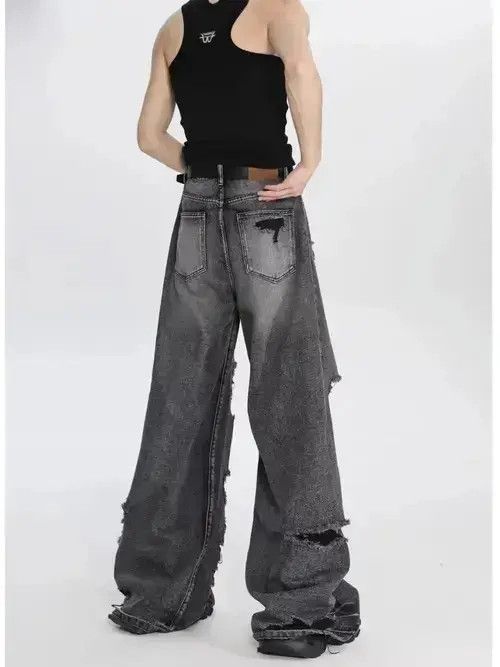VIBE Men's Jeans Wide Leg Denim Pants Fashion Loose Size US 32 / EU 48 - 3 Thumbnail