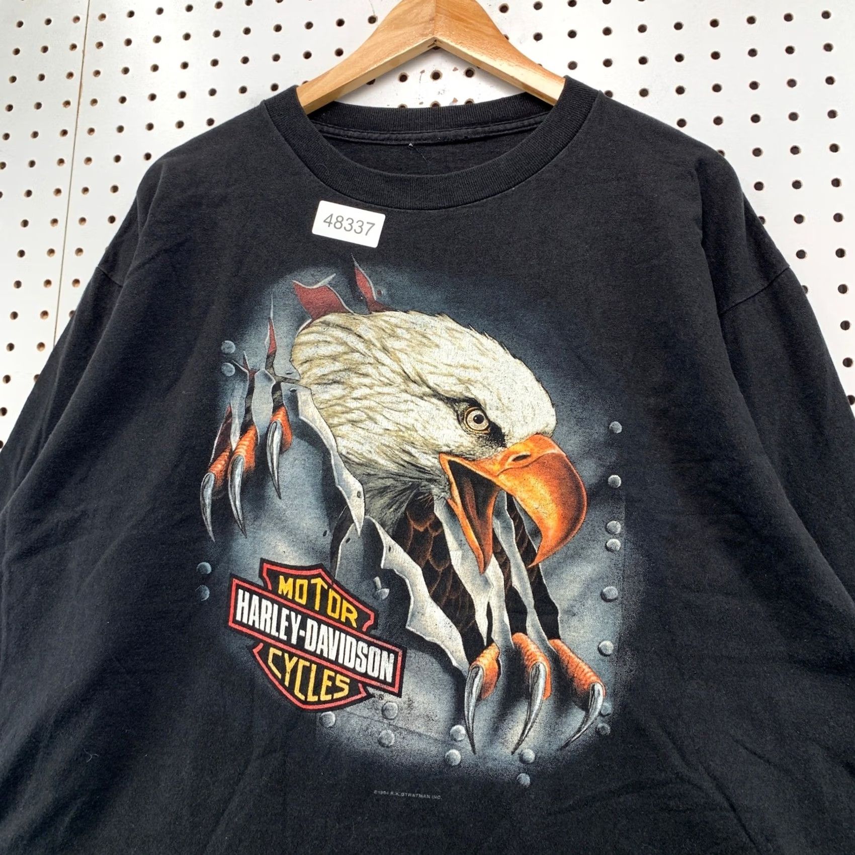Harley Davidson VINTAGE Harley-Davidson Shirt Mens XXL Black Long Sleeve Chicago Crew Neck Graphic Print 1990s 90s Retro Motorcycle Rock Size US XXL / EU 58 / 5 - 4 Thumbnail