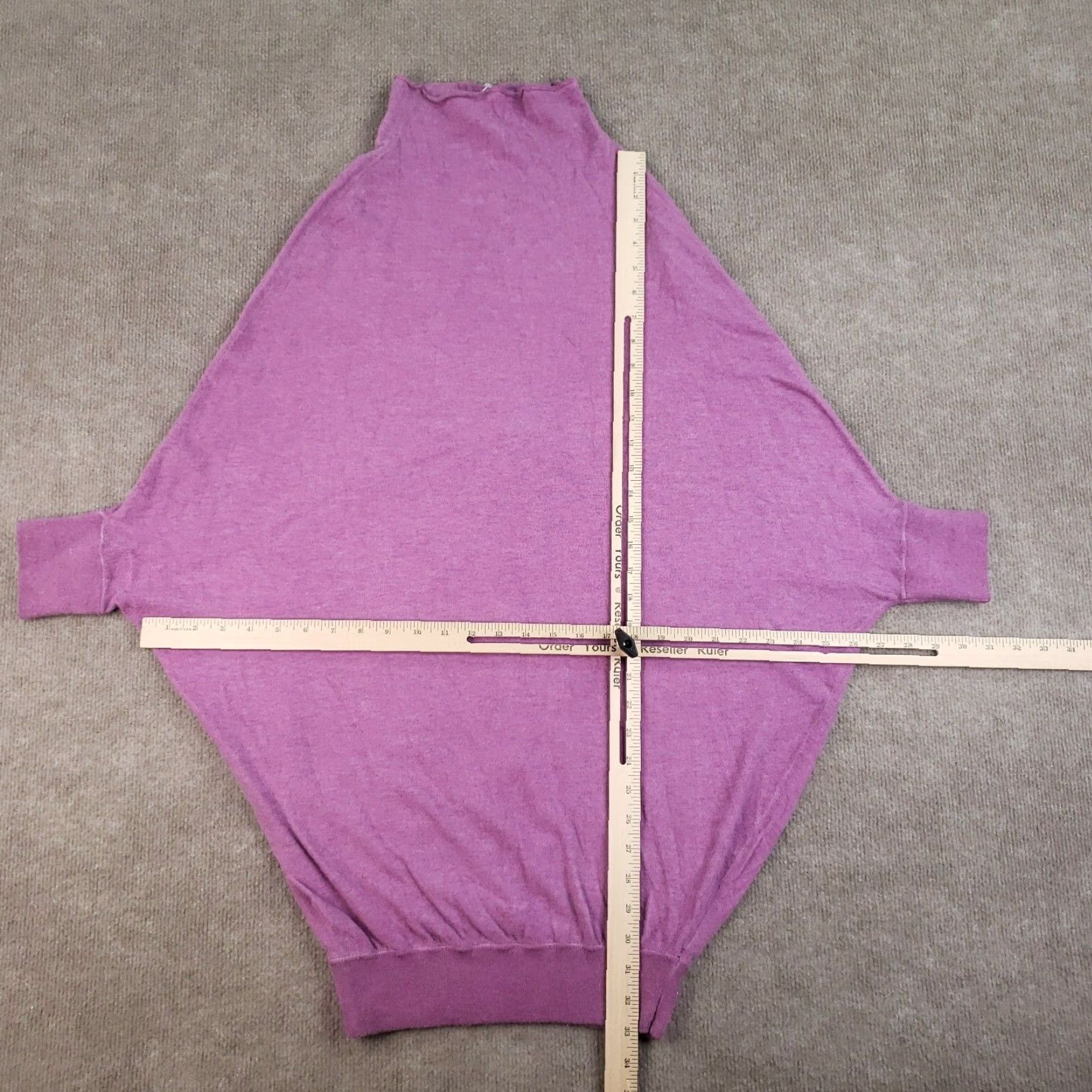 Anthropologie Moth Sweater Womens XS Purple Pullover Knit Short Sleeve Viscose Nylon Polyester Alpaca Knit Short Sleeve Pullover Size XS / US 0-2 / IT 36-38 - 2 Thumbnail