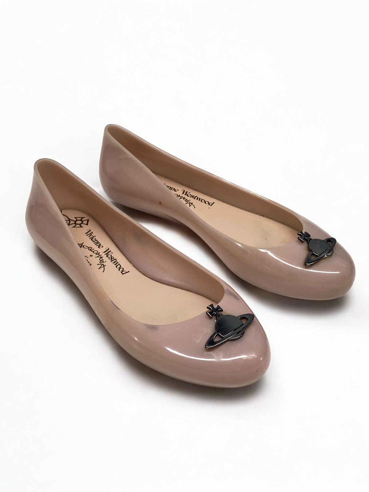 Vivienne Westwood 🔥 VIVIENNE WESTWOOD MELISSA FLATS ORB LOGO Y2K VIBES Size US 10 / IT 40 - 1 Thumbnail