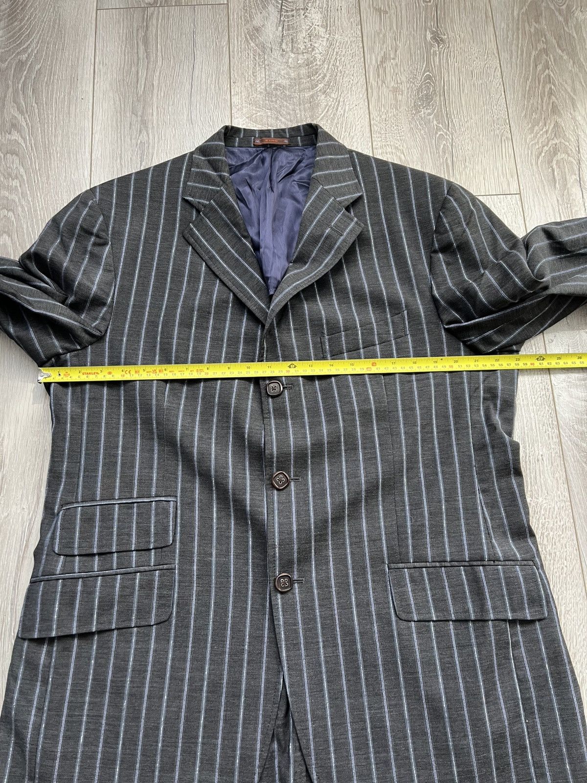 Etro Vintage Etro Striped Blazer Classic Suit Luxury size 54 Size 54R - 16 Thumbnail