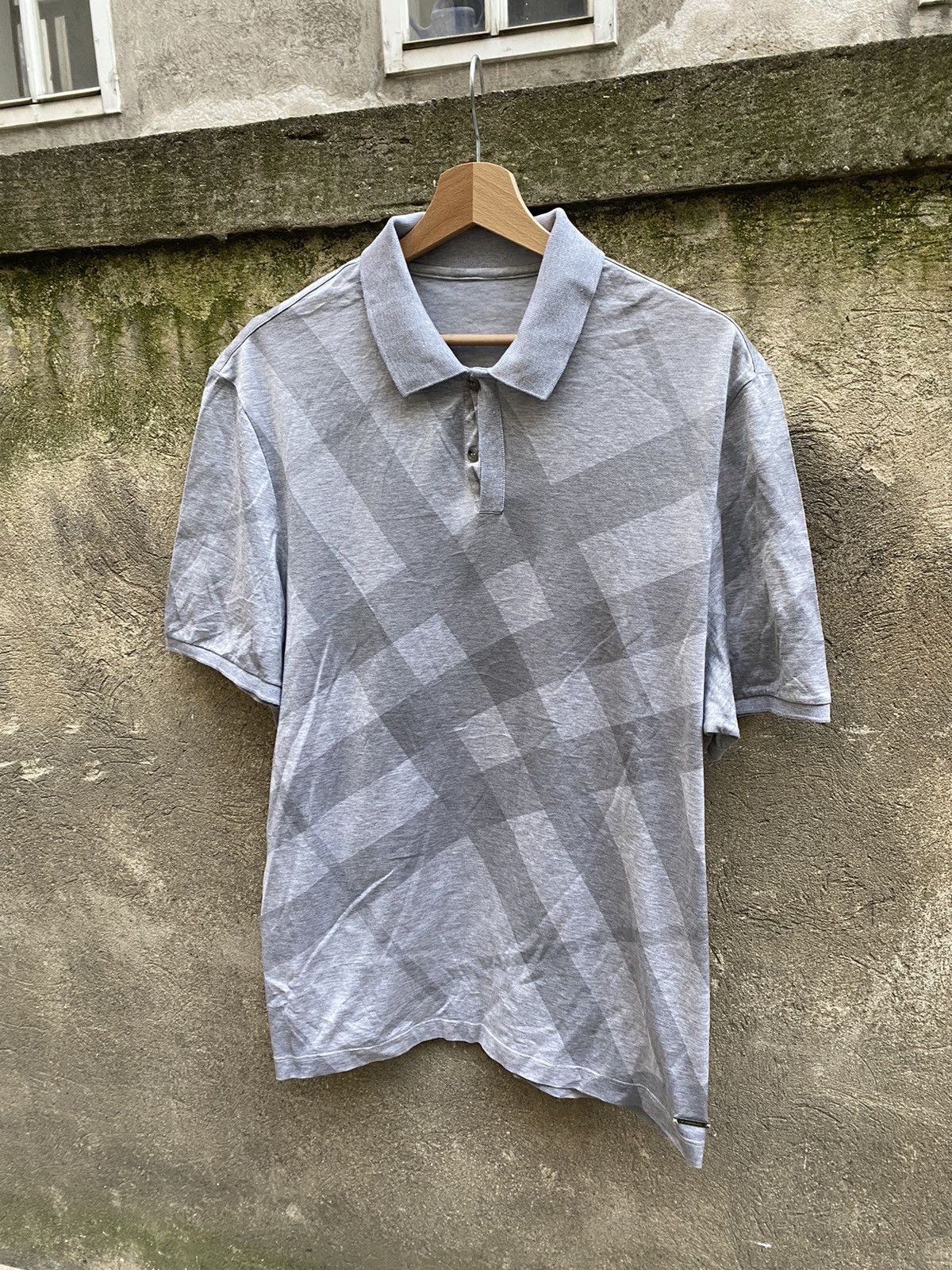 Burberry Burberry Nova Check Oveprinted Polo T-Shirt Size US L / EU 52-54 / 3 - 3 Thumbnail