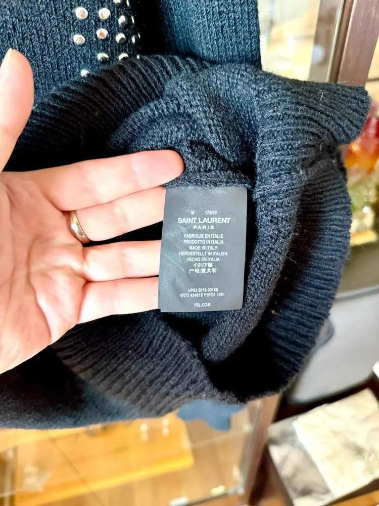 Saint Laurent Paris Saint Laurent Paris by Hedi 16AW Rivet Knitwear Sweater-250 Size US M / EU 48-50 / 2 - 8 Thumbnail