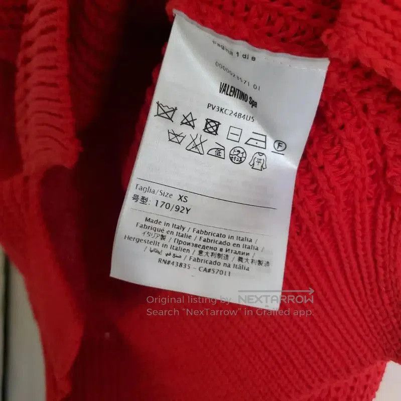 Valentino Valentino Red Embroidered Long-Sleeve Sweater . Size M / US 6-8 / IT 42-44 - 6 Thumbnail
