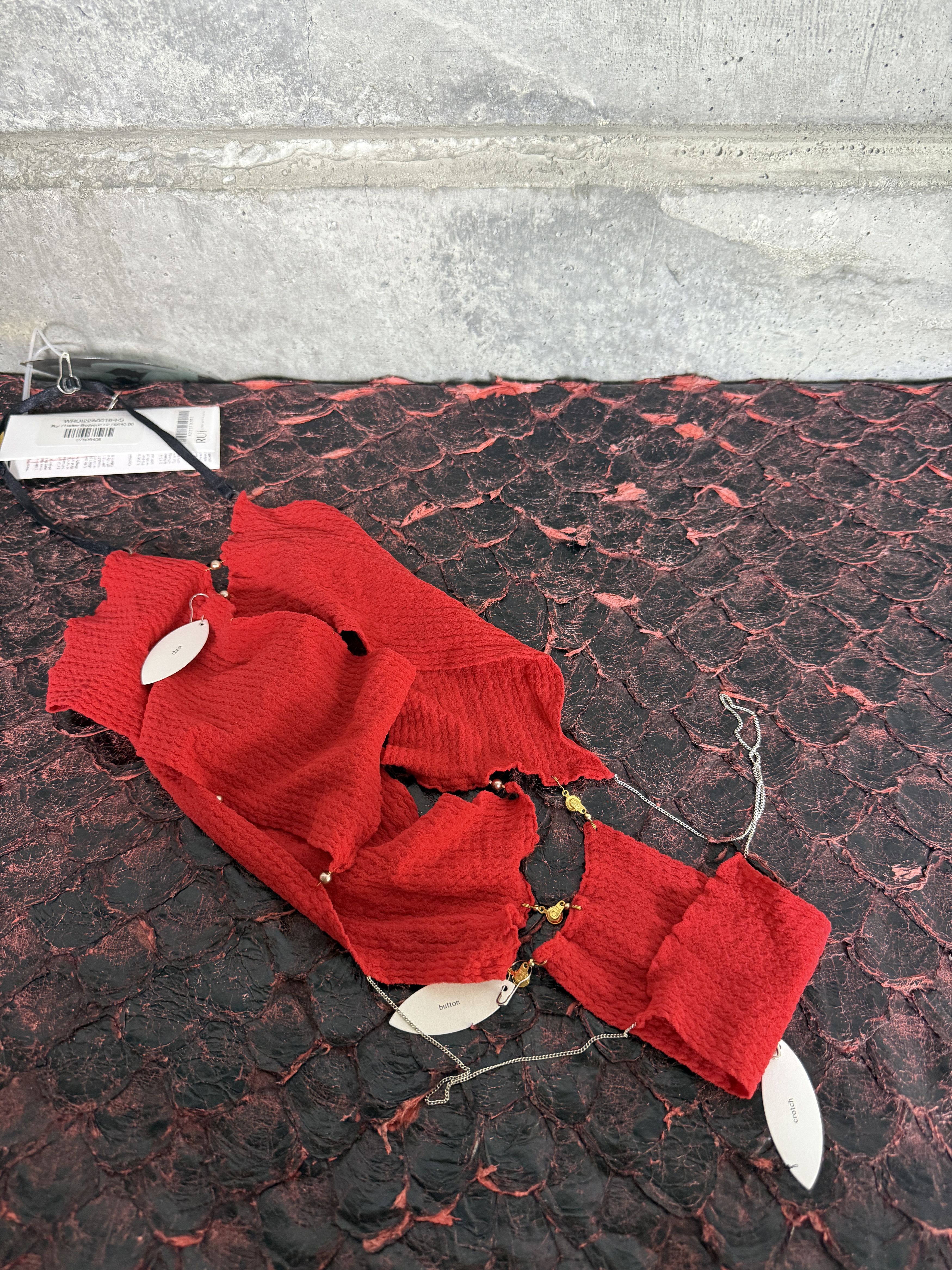 RUIbuilt $640 RUI Size 2 Ruby Red Halter Bodysuit Size M / US 6-8 / IT 42-44 - 8 Thumbnail