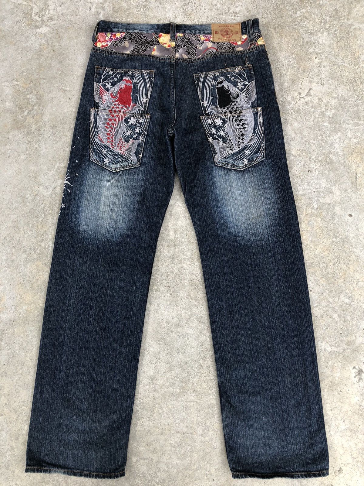 Japanese Brand Japanese Buden Embroidered Jeans Distressed Denim Size US 34 / EU 50 - 1 Thumbnail