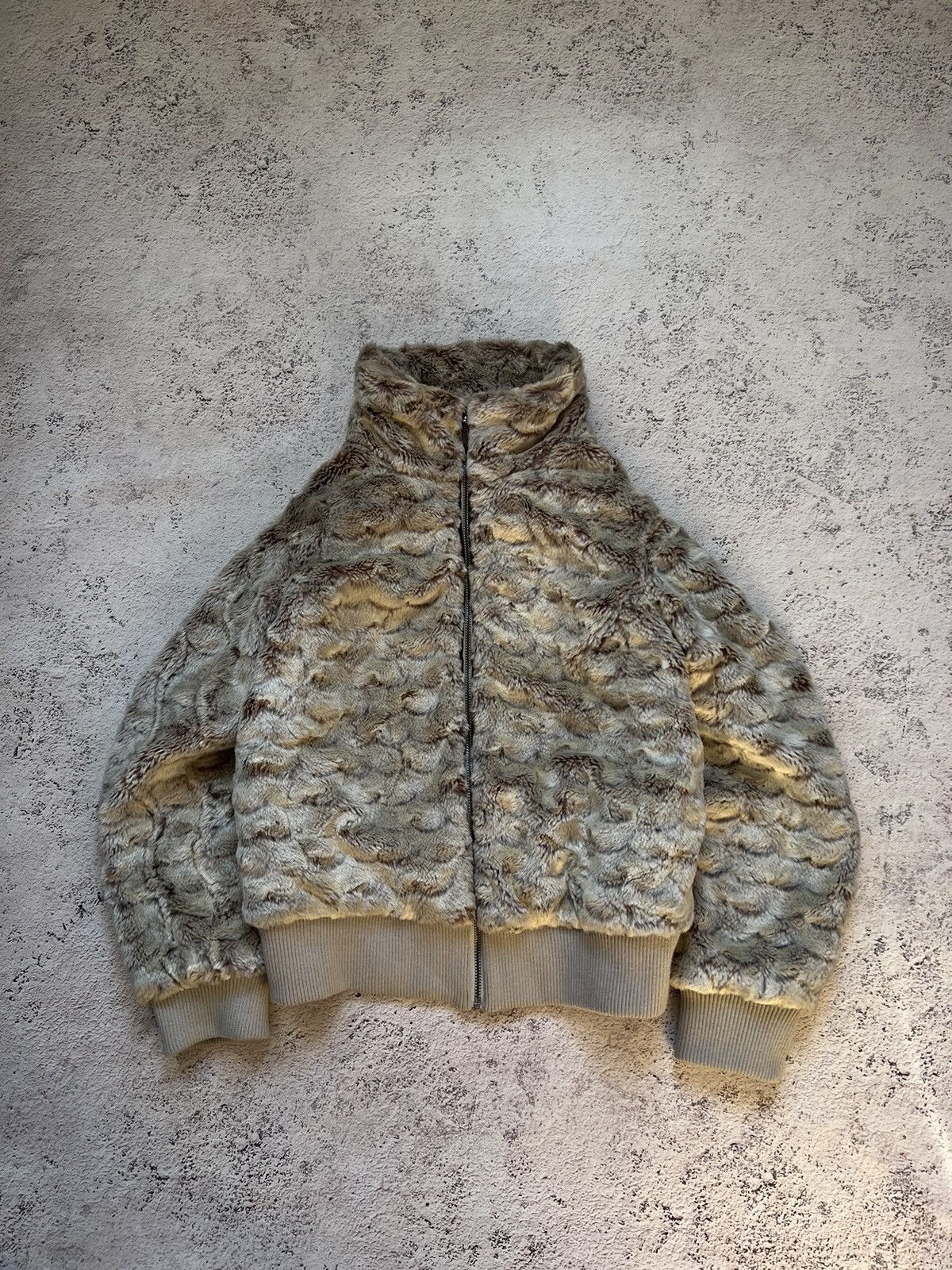If Six Was Nine × Le Grande Bleu (L.G.B.) Y2K Vintage Full Mohair Fuzzy Faux Fur Fluffy Jacket Size M / US 6-8 / IT 42-44 - 5 Thumbnail