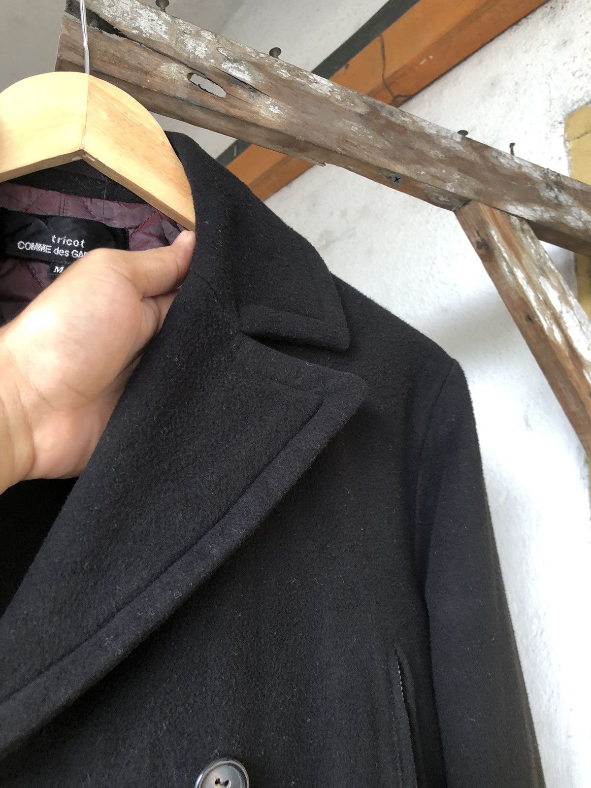 Comme des Garcons 🥷 Comme des Garcons Fleece Winter Pea Coat Jacket Size M / US 6-8 / IT 42-44 - 15 Thumbnail