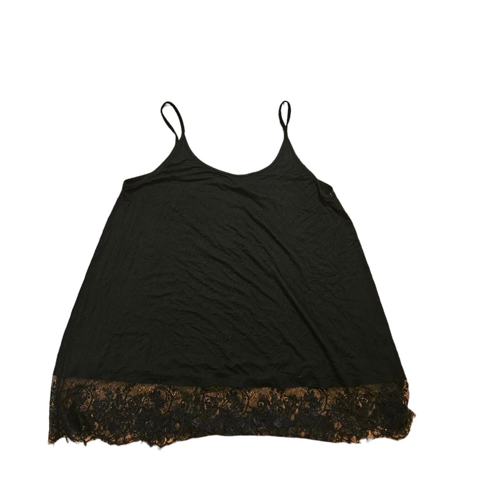 Designer Altar'd State Pullover Tank Top Lace Trim Black Size Medium Size M / US 6-8 / IT 42-44 - 1 Thumbnail