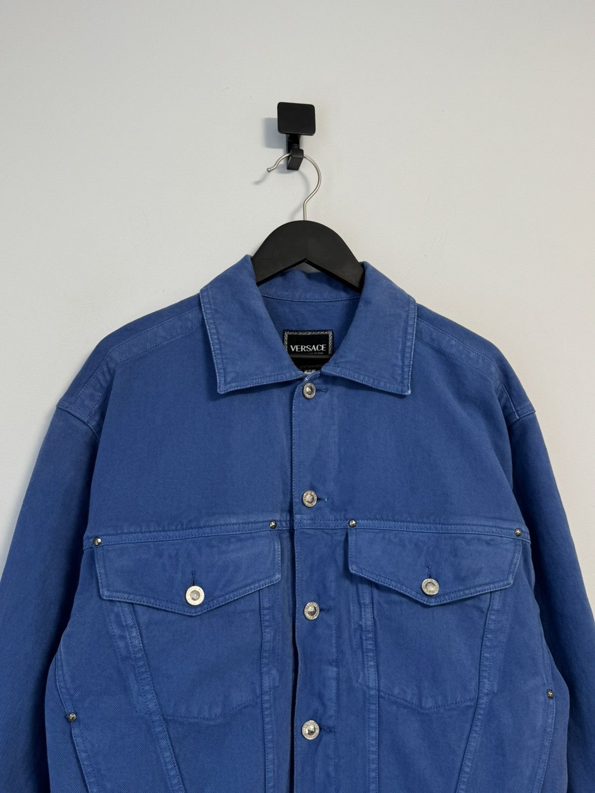 Versace Versace Vintage Blue Denim Jacket — Luxury Streetwear Size US M / EU 48-50 / 2 - 2 Thumbnail