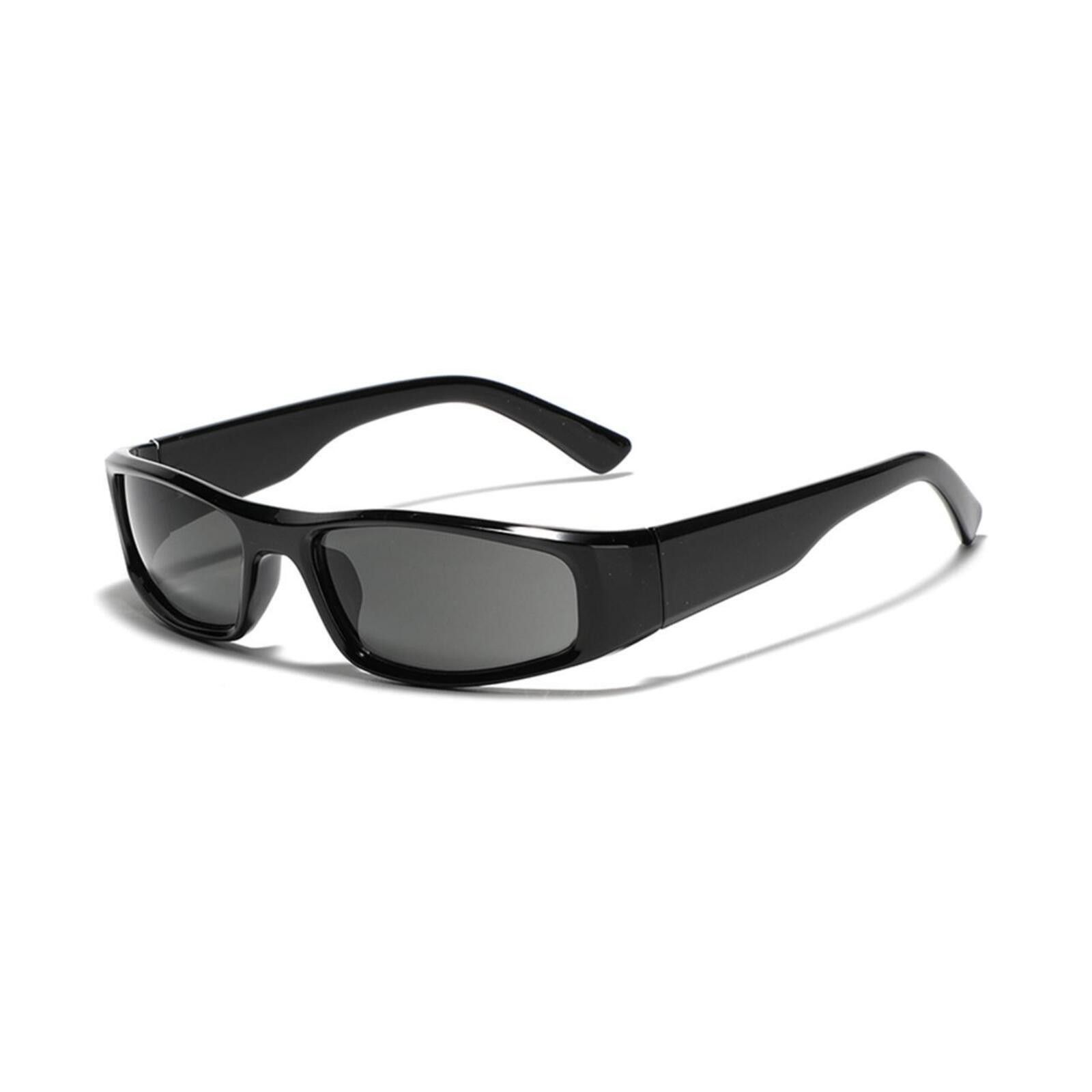 Japanese Brand Vtg Avant Garde Y2K Black Rectangle Sunglasses Unisex OS Size ONE SIZE - 5 Thumbnail