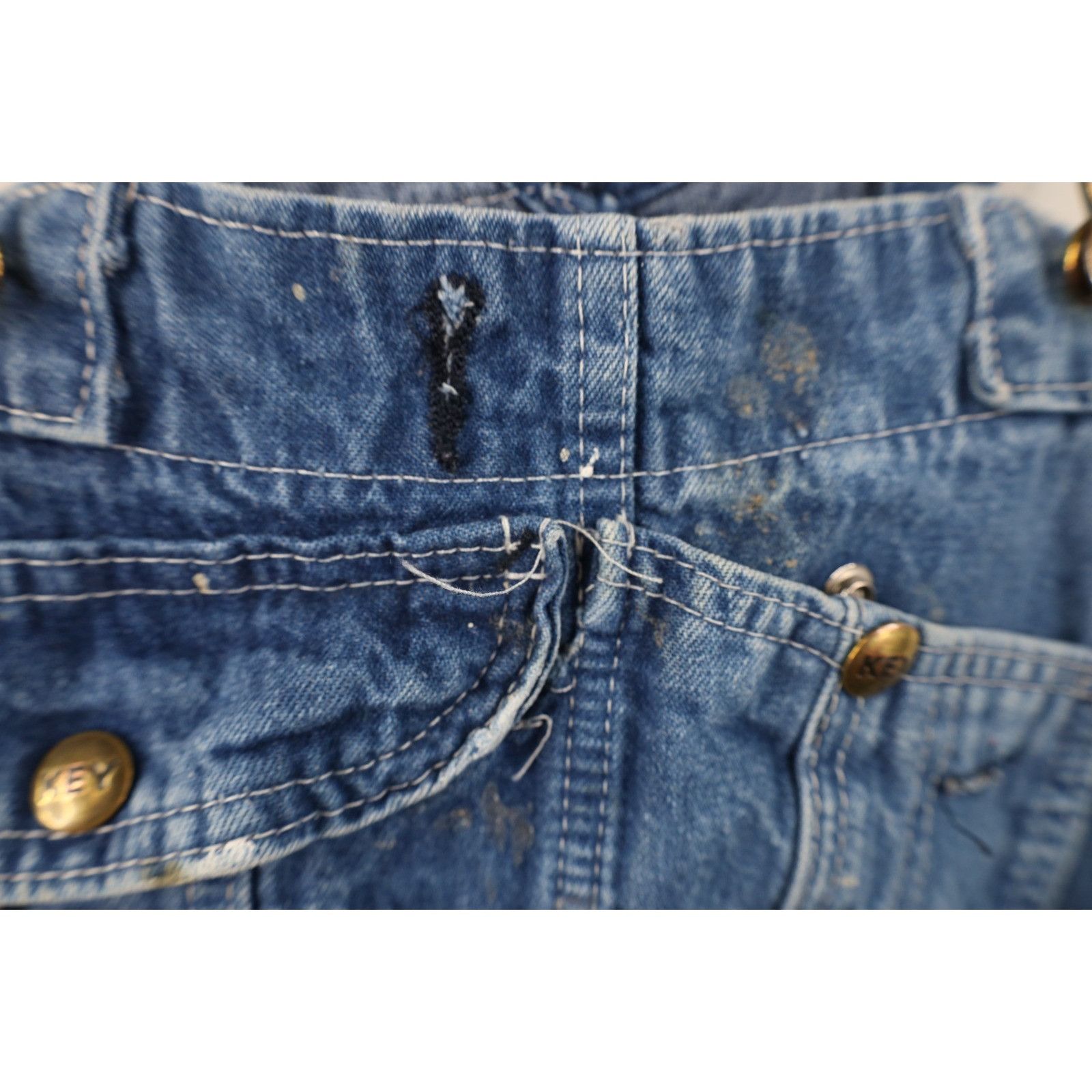 Vintage Vintage 90s Streetwear Thrashed Wide Leg Denim Overalls Size US 42 / EU 58 - 7 Thumbnail