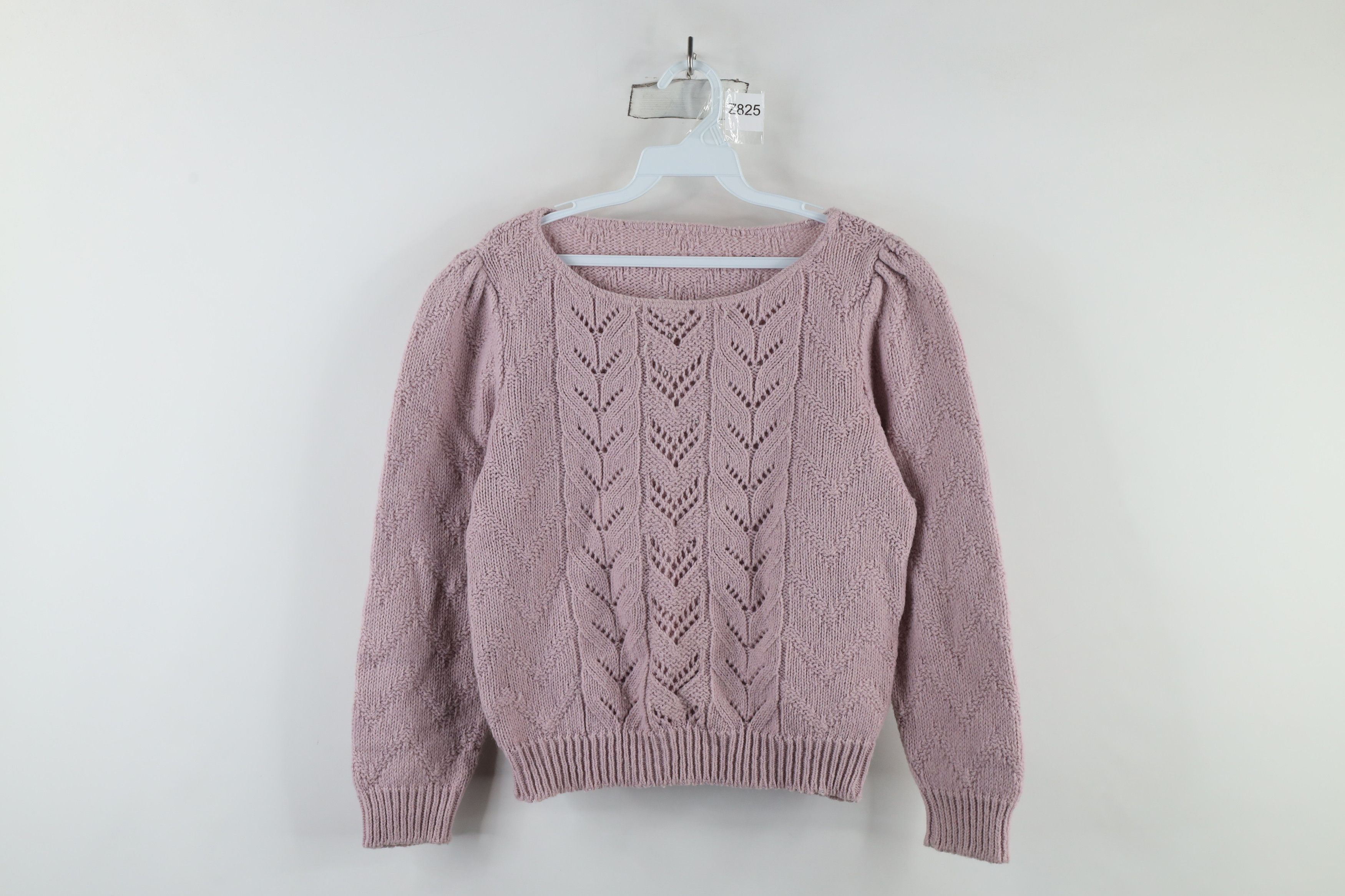 Vintage Vintage 70s Streetwear Hand Knit Puff Shoulder Sweater Size S / US 4 / IT 40 - 1 Thumbnail