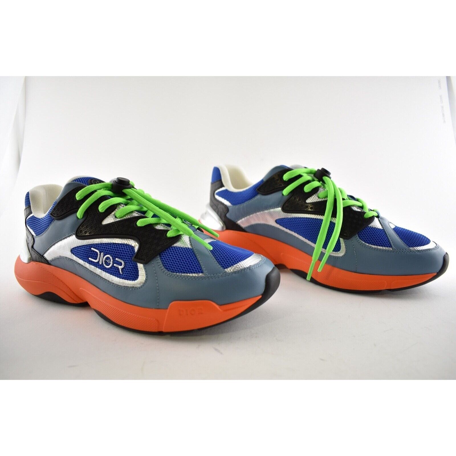 Dior Dior Mens B24 Sorayama Low Top Lace Up Flat Sneakers 42 9 Size US 9 / EU 42 - 2 Thumbnail