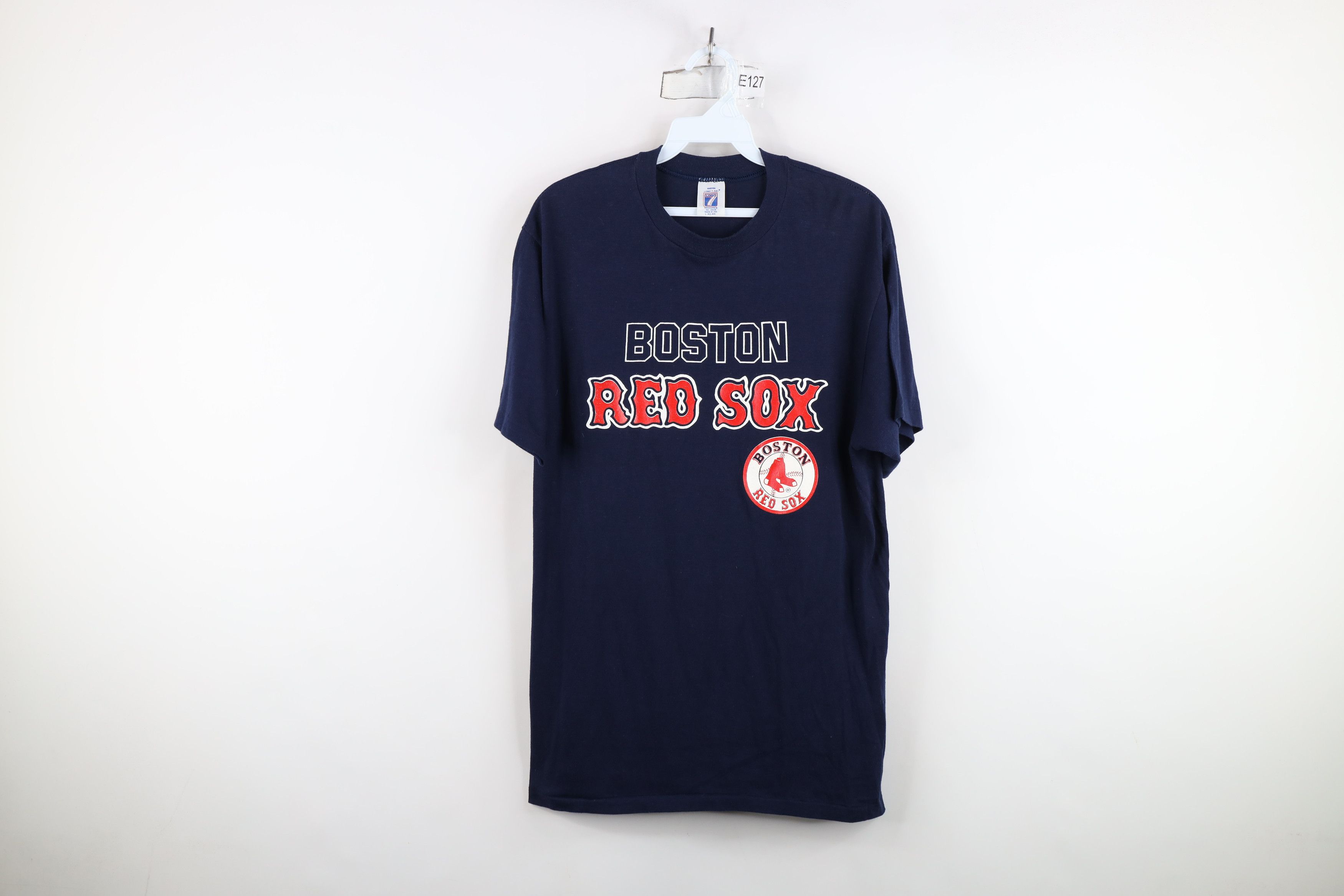 Vintage Vintage 80s 90s Boston Red Sox Baseball T-Shirt Blue USA Size US L / EU 52-54 / 3 - 1 Thumbnail